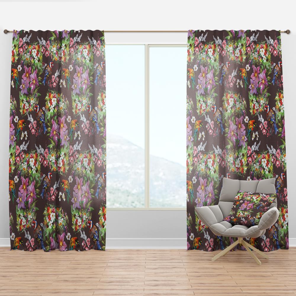 Designart CTN17603-52-120 120-Inches Brown Room darkening Thermal lined Rod pocket Single curtain panel