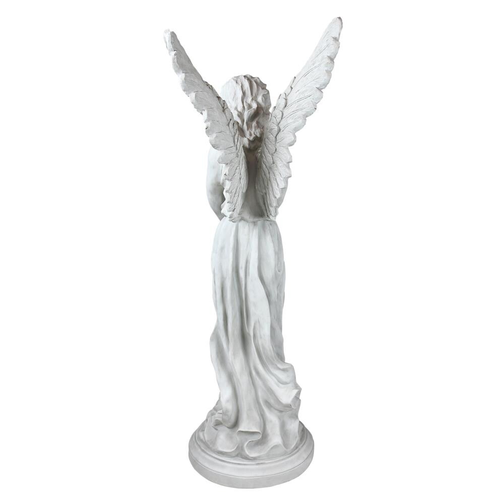 Antique Stone Guardian Angel Garden Statue with Child