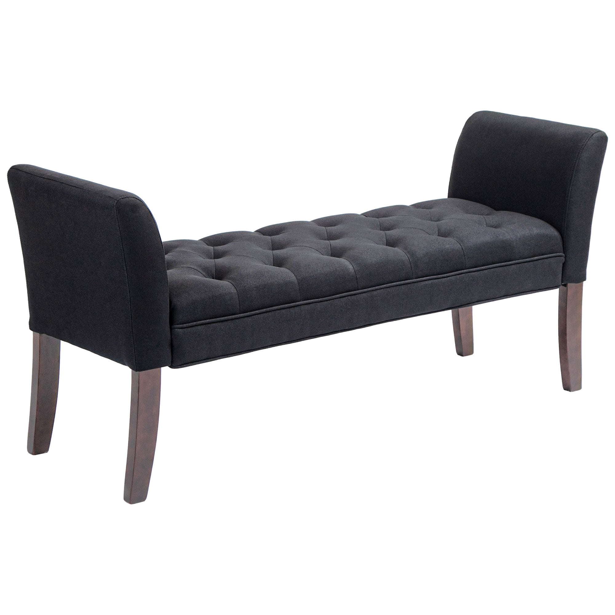 Lycvki BB-34 Casual Black Accent Bench 55-Inches x 8-Inches x 25.5-Inches