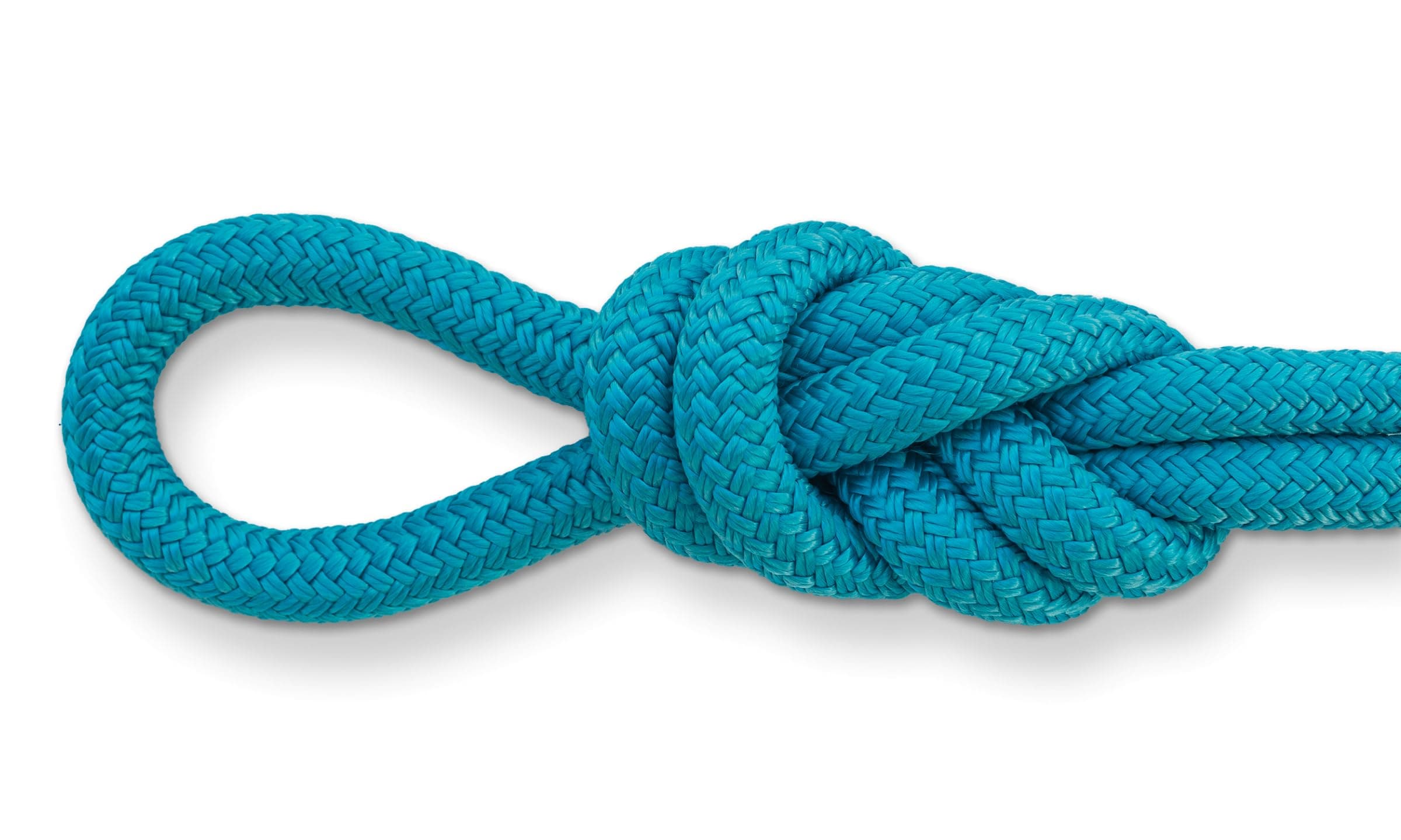 ROPE.com Double Braid Nylon Rope 5/8 in x 50 ft Turquoise - Heavy Duty Utility Rope for Hauling Towing Rigging and Contractor Use #R-5789-50