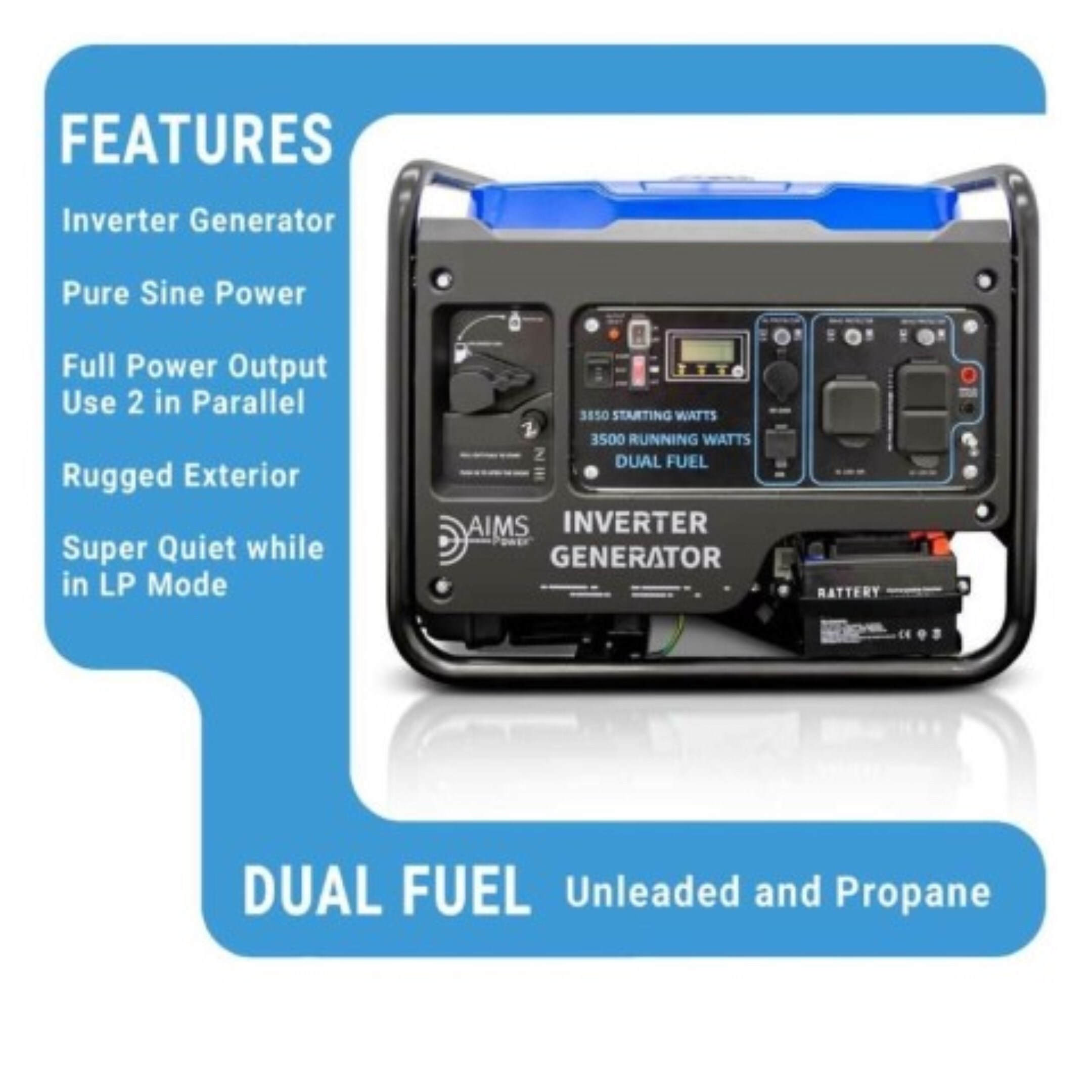 AIMS Power GEN3850W120VD Inverter-Generators - View #3