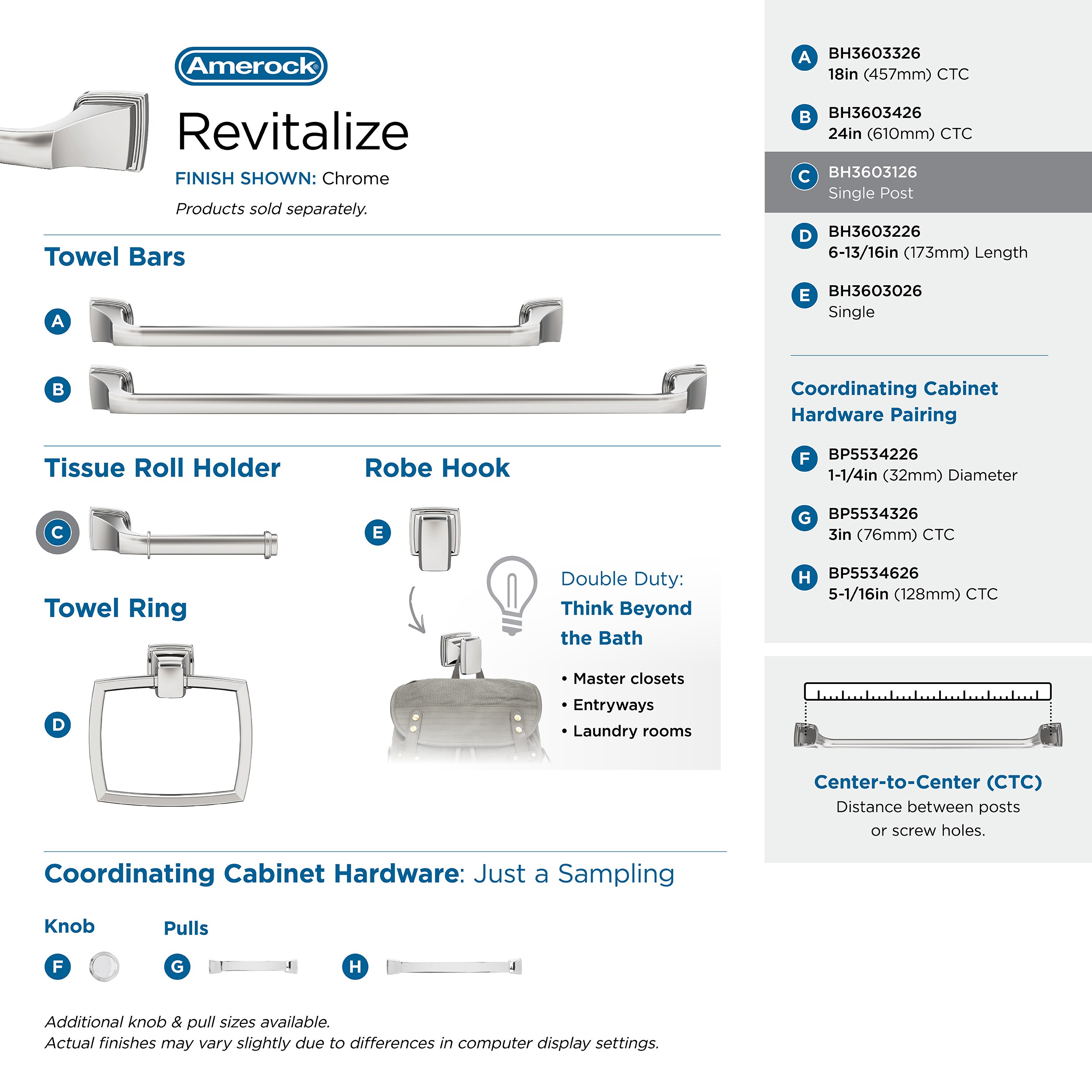 Revitalize Chrome Single Post Toilet Paper Holder