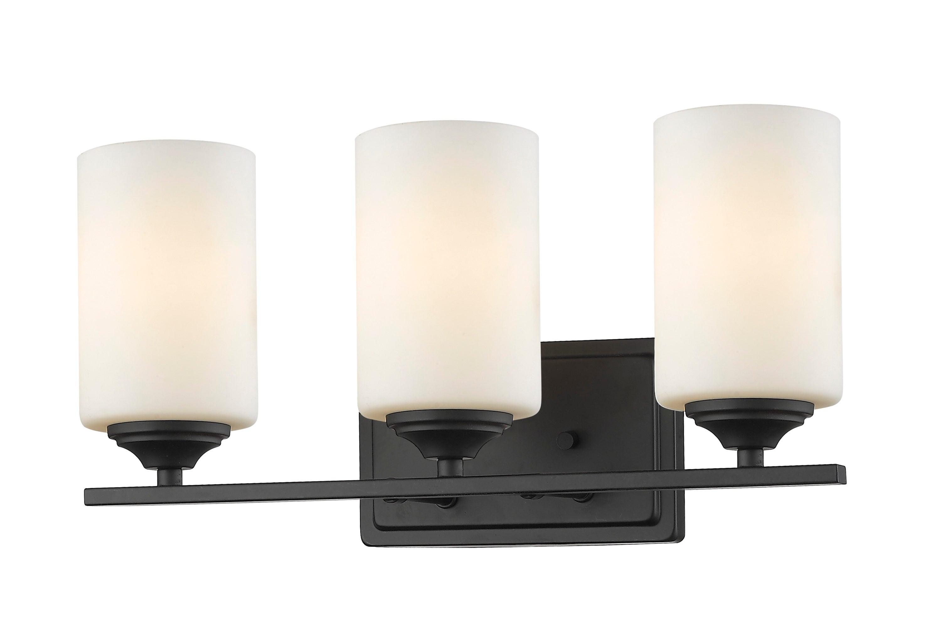 Z-Lite 435-3V-BRZ Bordeaux 17.5-in 3 -Light Matte Bronze Transitional Vanity light