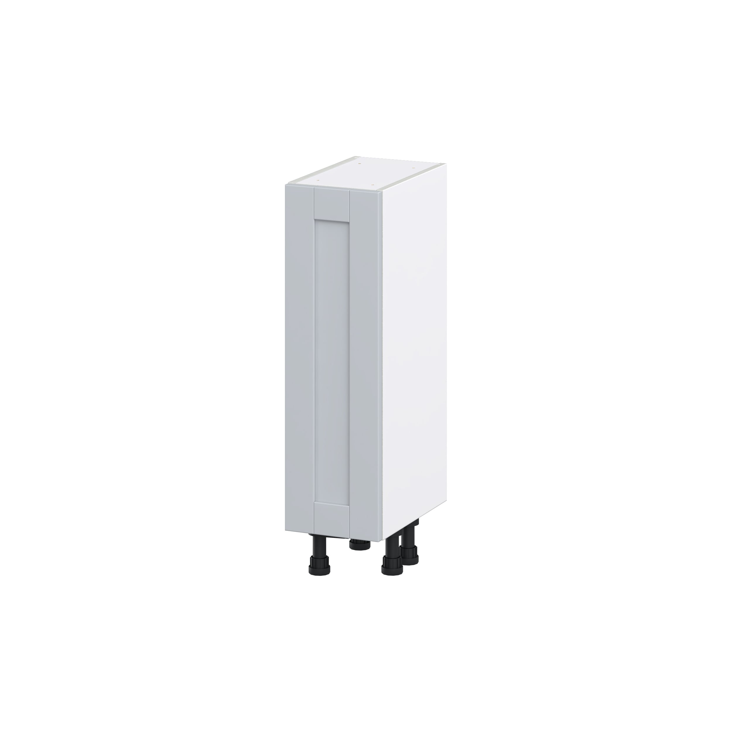 Hugo&Borg DSB914FH(L/R)-CH Charlesberg 9-in W x 34.5-in H x 14-in D Light Gray Base Fully assembled Cabinet (Flat Panel Shaker)