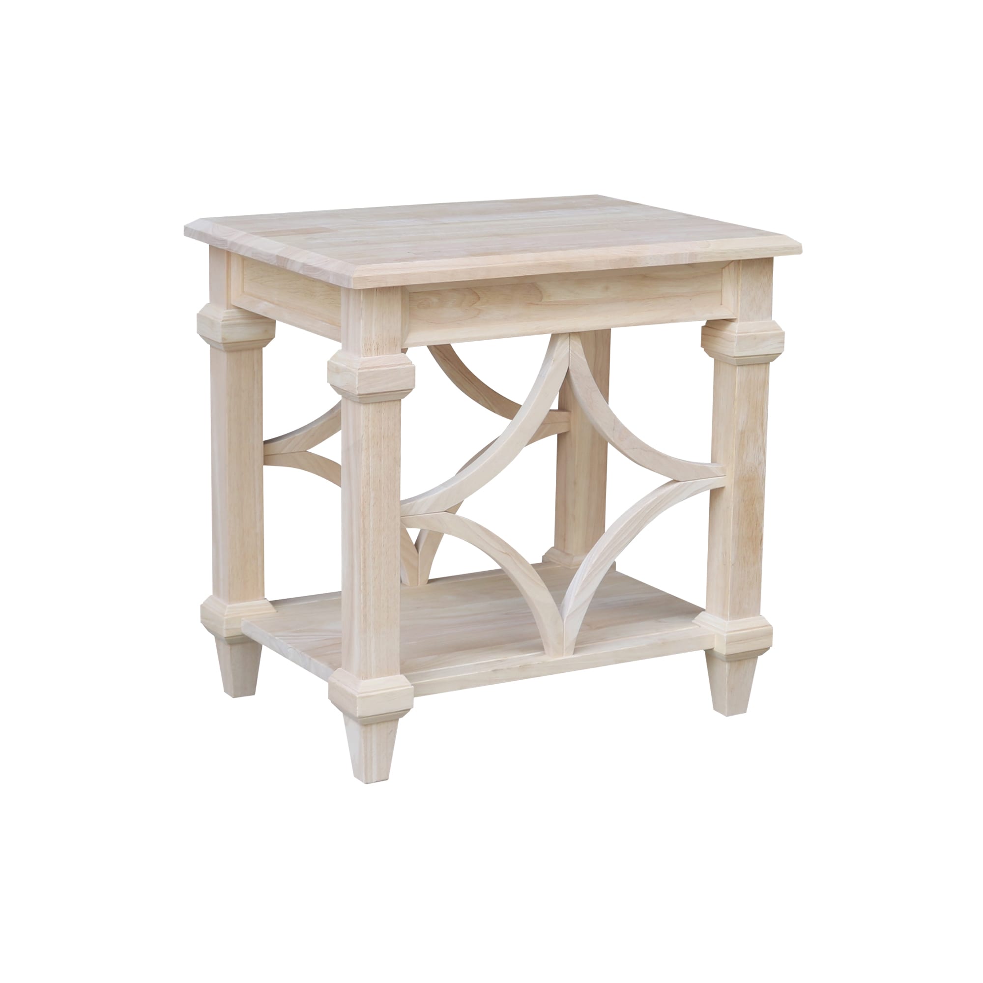 International Concepts 18-in W x 24-in H Unfinished Wood End Table ...