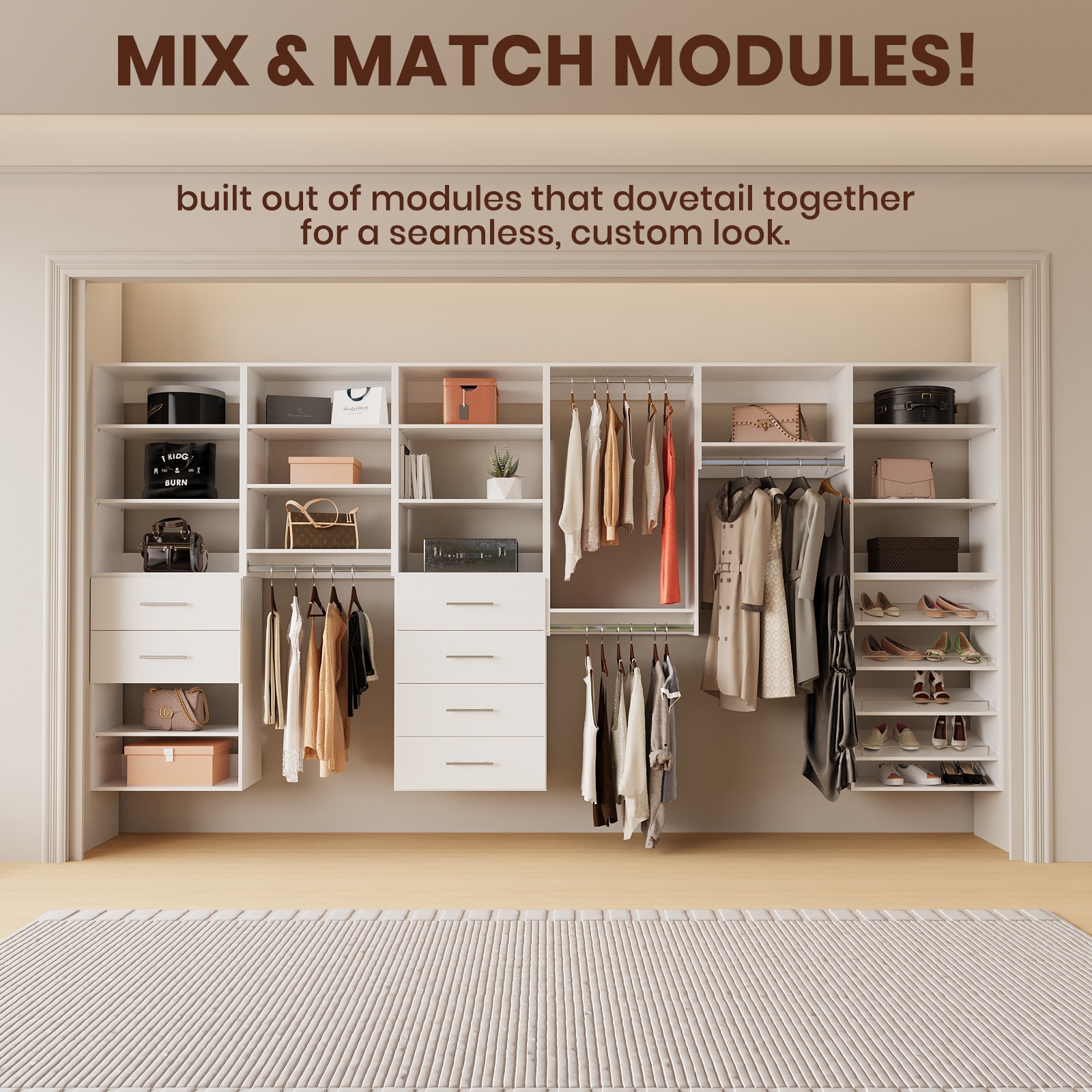 LOVMOR LO-095F005609-SY-ZJL Wood-Closet-Shelves - View #7