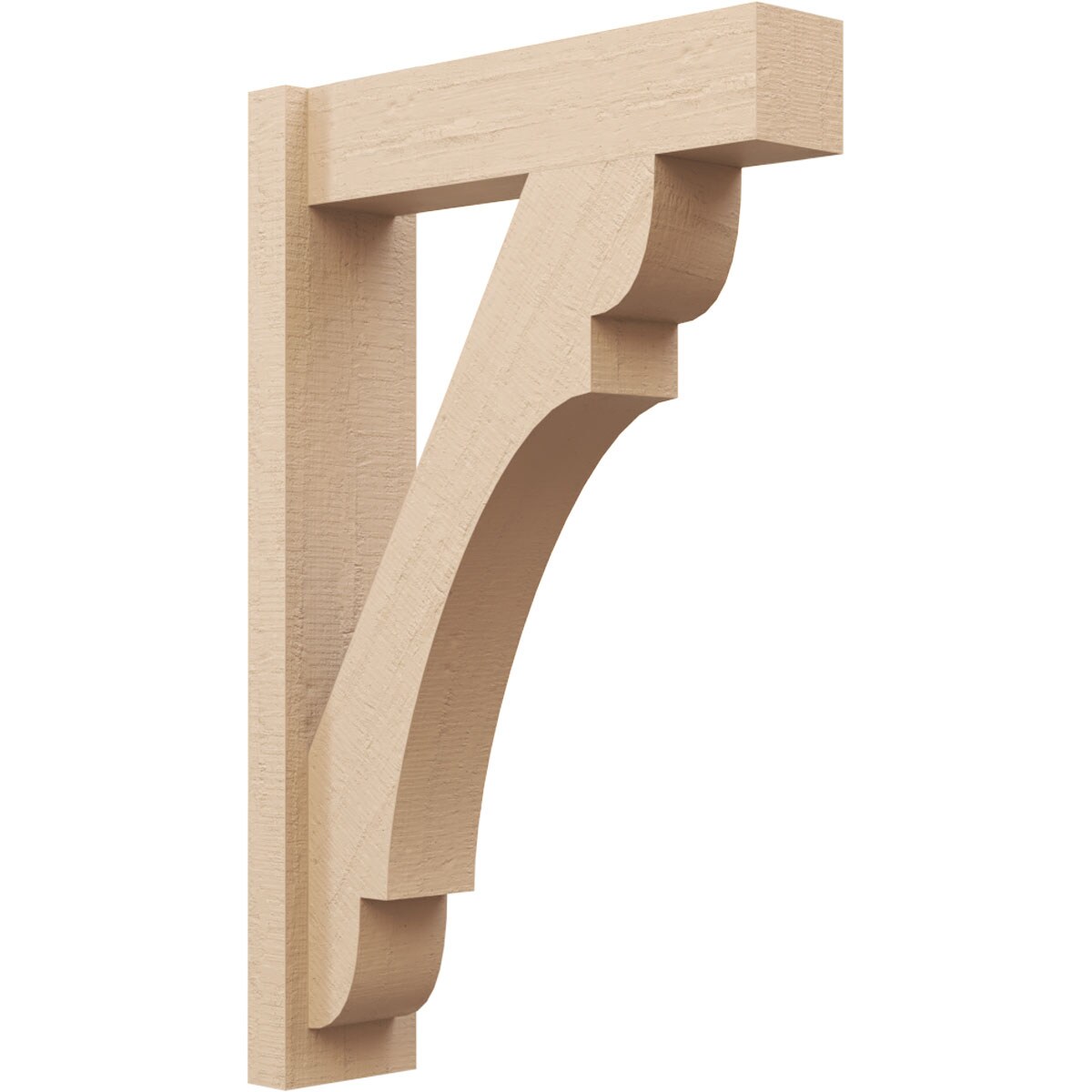 Ekena Millwork 2135901 Timberthane Rough Cedar Faux Wood Olympic Block Outlooker 6-in W x 22-in D x 34-in H Primed Tan