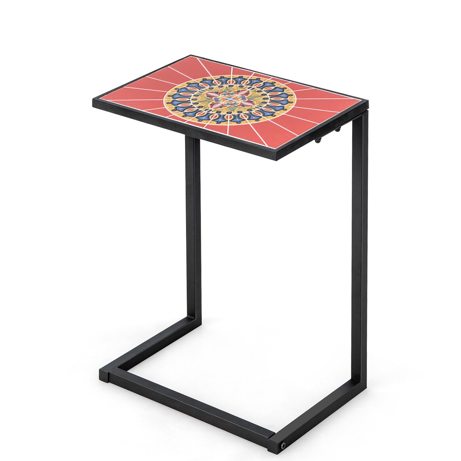 Forclover HYFE-10654 Patio Table Rectangle Outdoor End 12.5-in W x 18-in L