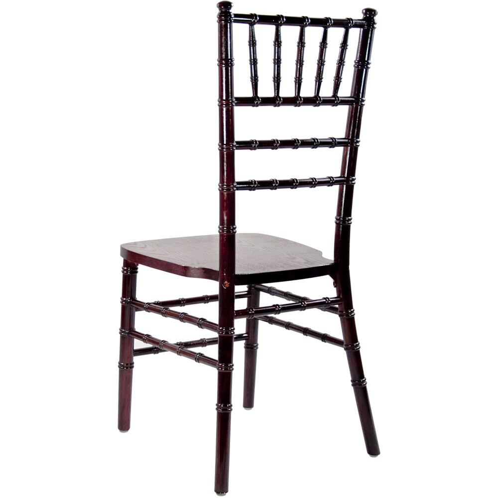 Lancaster Table & Seating Mahogany Wood Chiavari Chair with Black Cushion