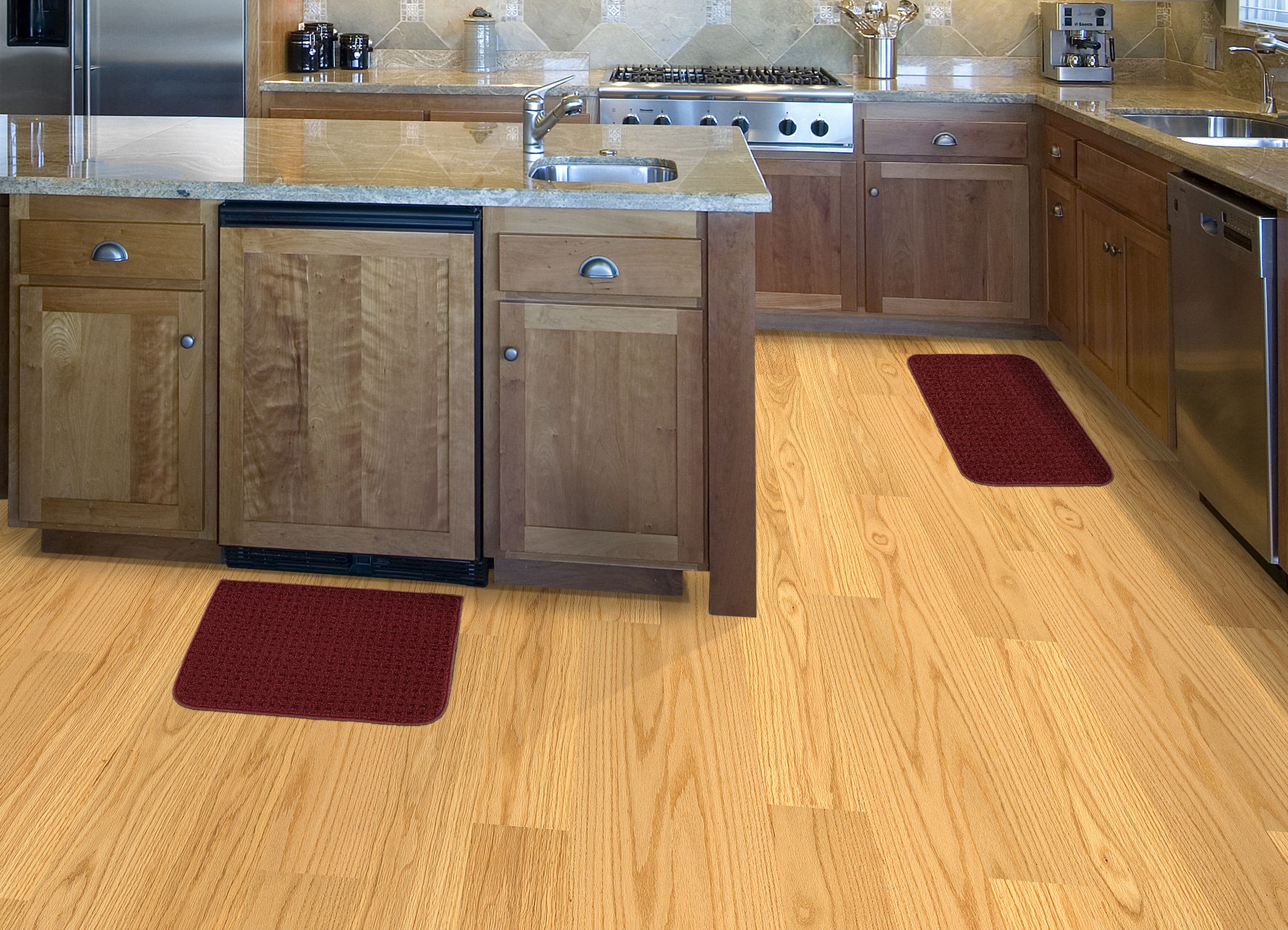 Garland Rug HS000W2P0214 Herald Square Multiple Sizes Burgandy Indoor Solid Lodge Throw Rug