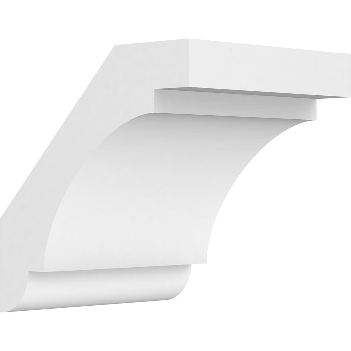 Ekena Millwork BRCP05X06X06ASP 5-in x 6-in x 6-in Unfinished PVC Standard Aspen Knee Brace