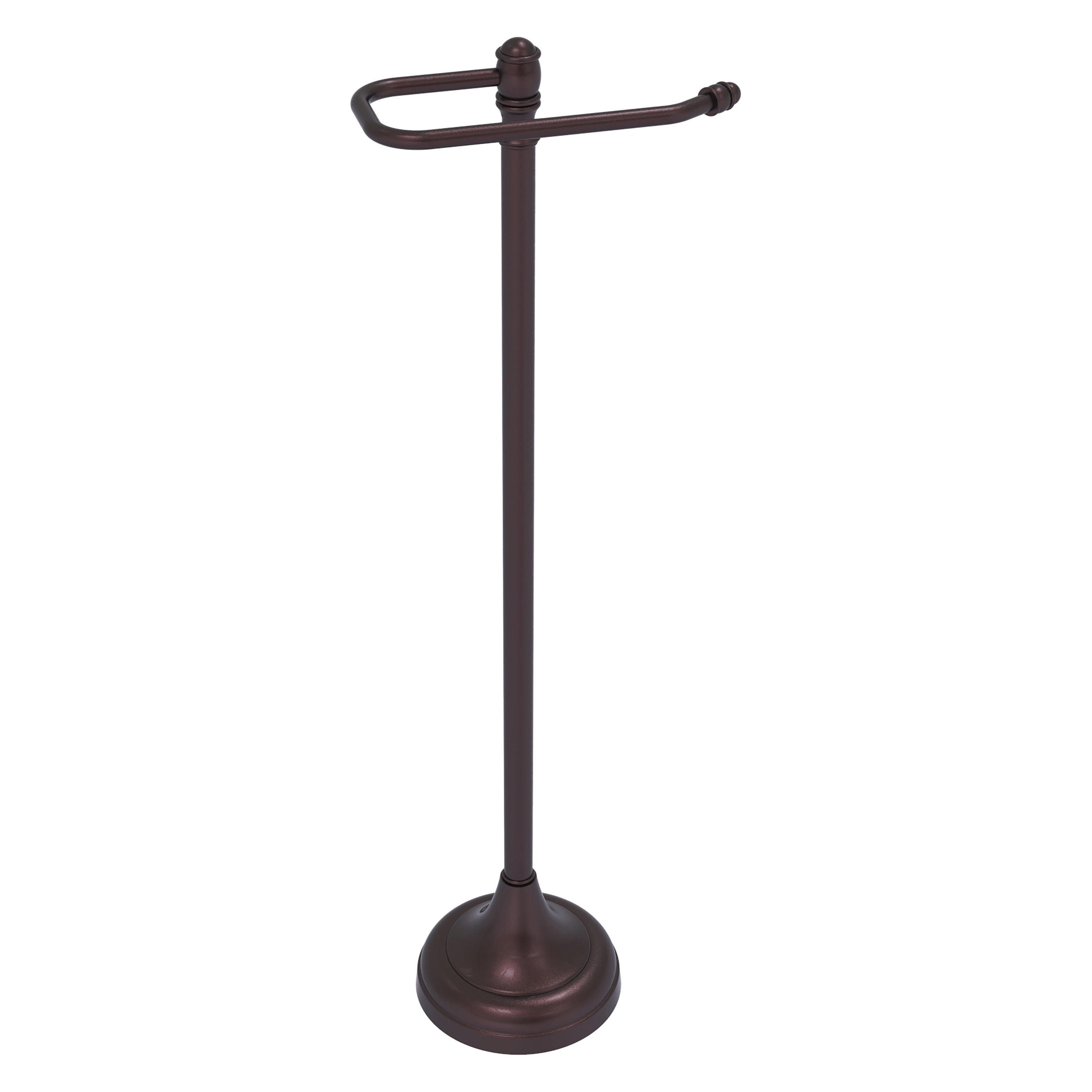 Allied Brass CL-29-ABZ Carolina Antique Bronze Freestanding Single post Toilet Paper Holder 1 -Rolls with Storage