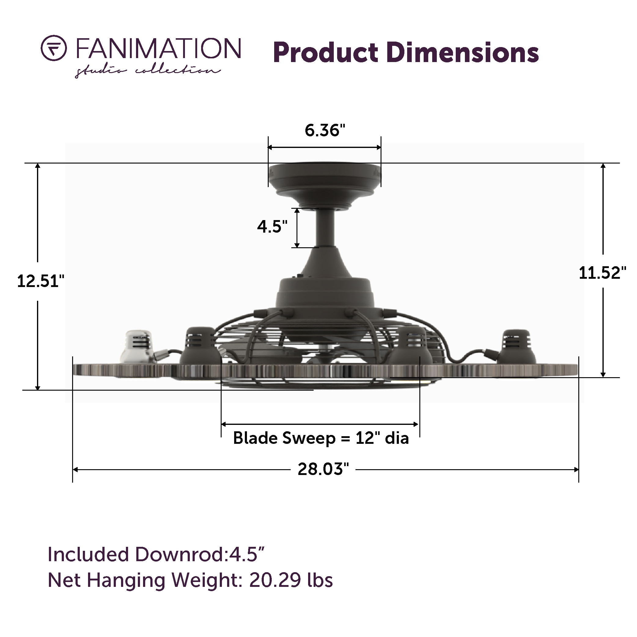 Fanimation Studio Collection LP8076BLGR Ceiling-Fans - View #12