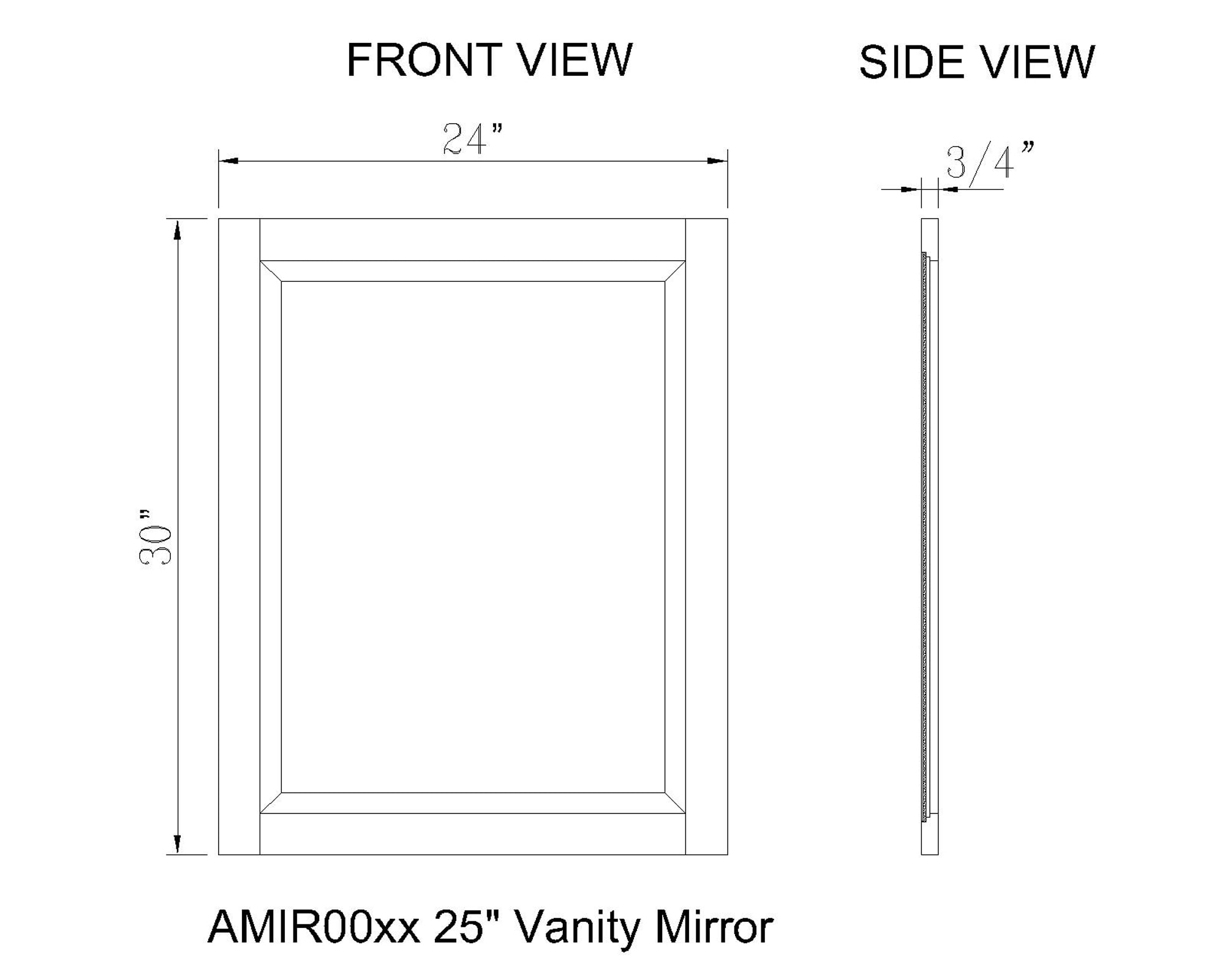 Alaterre Furniture AMIR00P0 Framed-Bath-Mirrors - View #5
