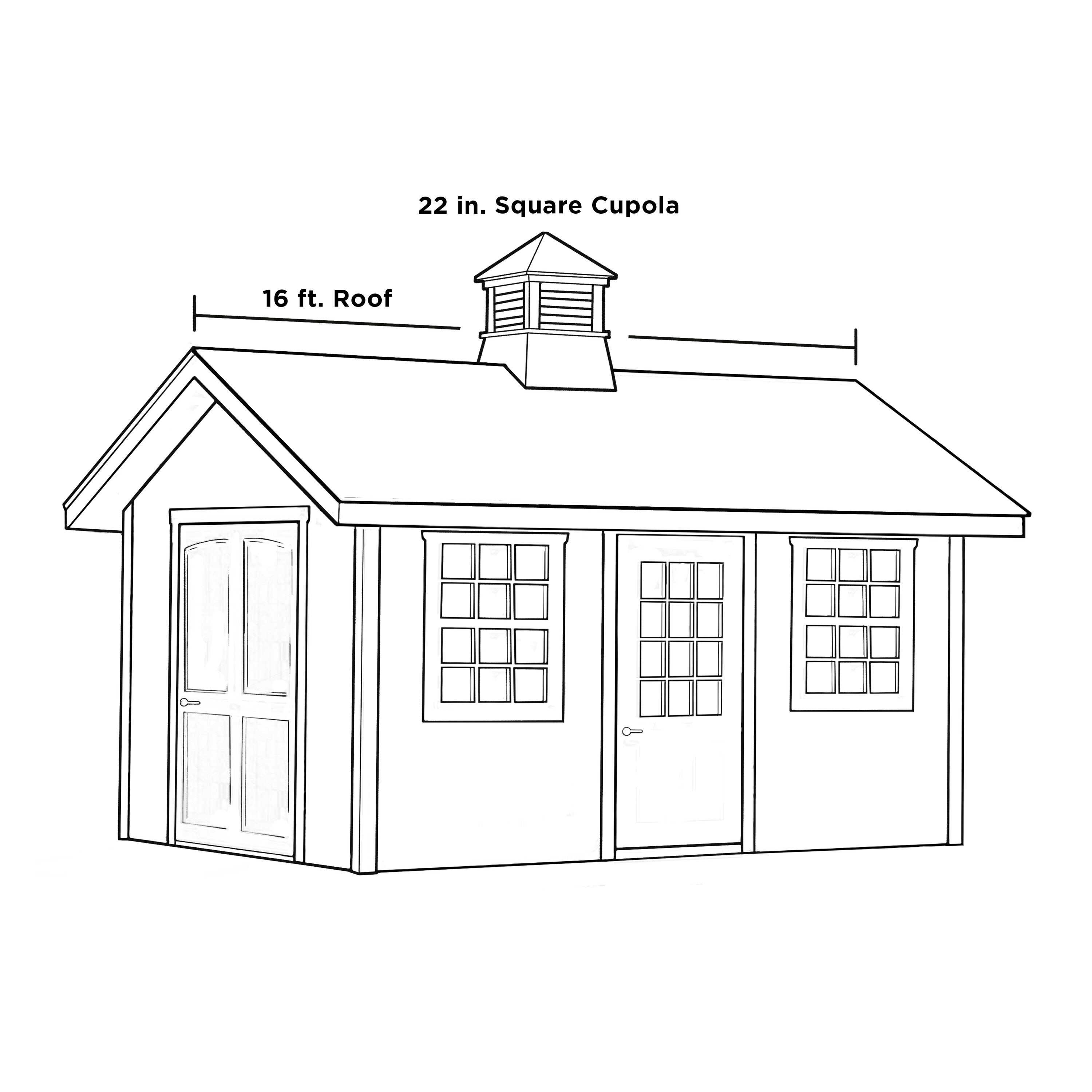Perfect Size for a Shed Manchester Vinyl Cupola 22” square x 27” high Pure Copper Roof Quick Ship 