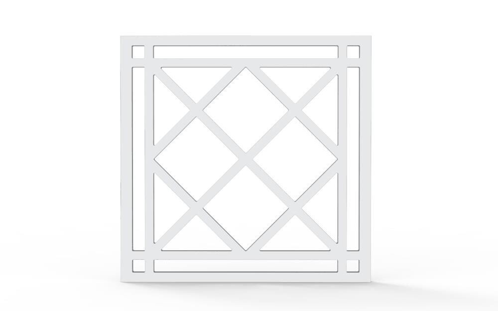 Screen Tight VSTAUGINS36W St. Augustine Insert White Vinyl Screen Door Decorative Insert
