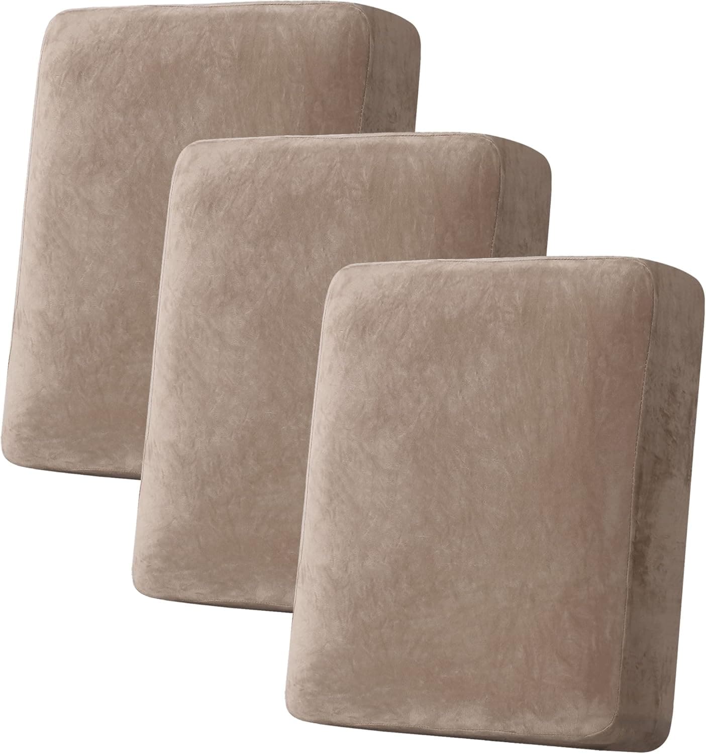 H.Versailtex - Velvet Stretch Sofa Cushion Cover Plush Slipcover Fits 196295 x 216305 x 210 in T...
