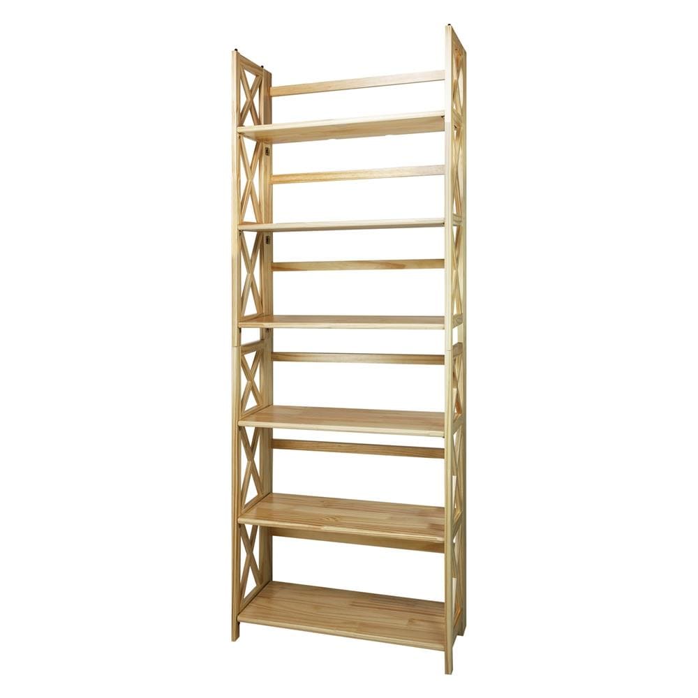 Casual Home Montego Natural Wood 3-Shelf Bookcase (27.5-in W x 38-in H ...