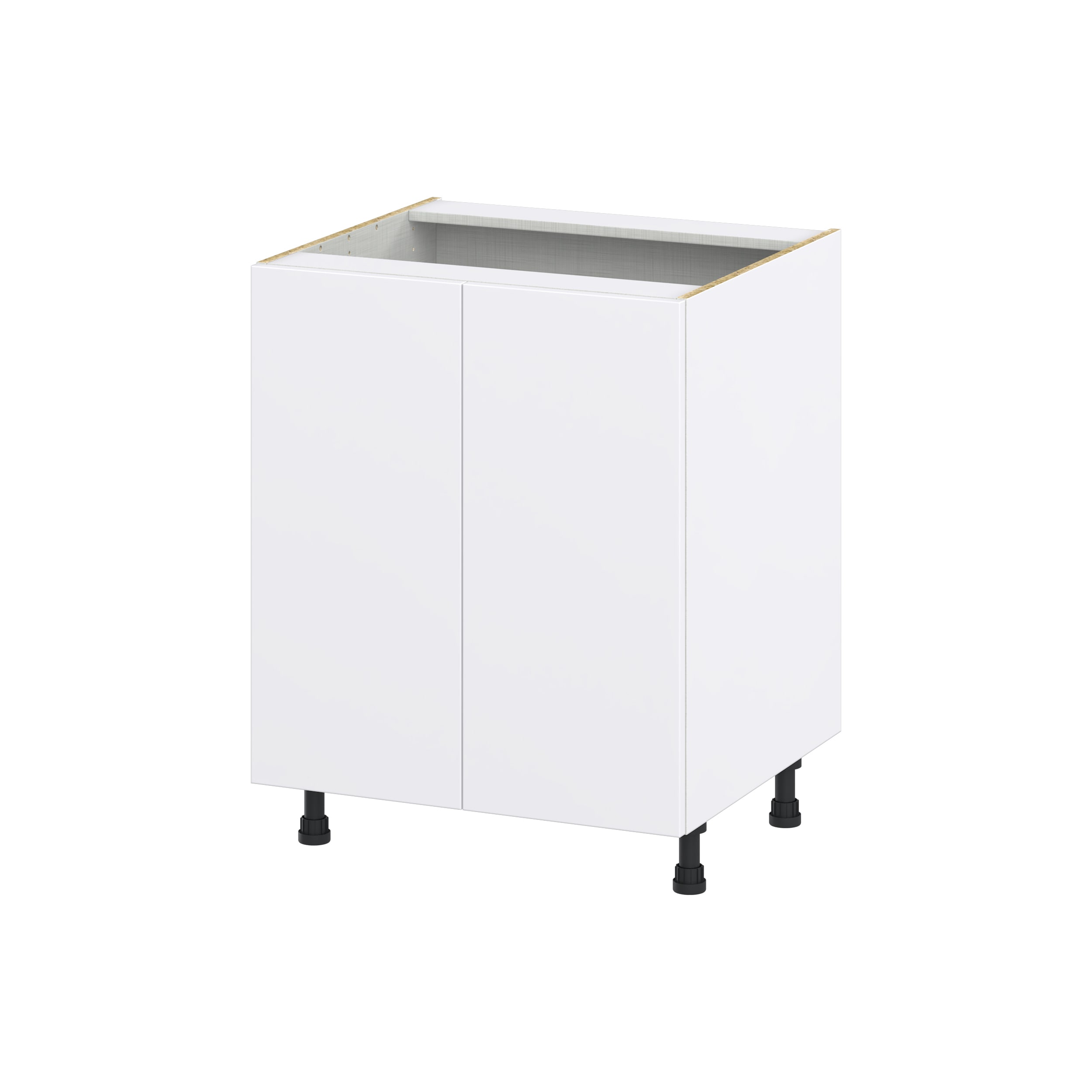 Hugo&Borg Lasalle 21-in W x 34.5-in H x 24-in D Bright White Slab 3-Drawer Base Fully Assembled Cabinet (Flat Panel Style)