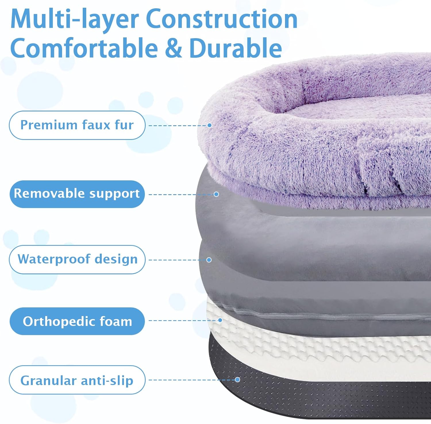 LOVMOR R-BIG BED-PUR Pet-Beds - View #4