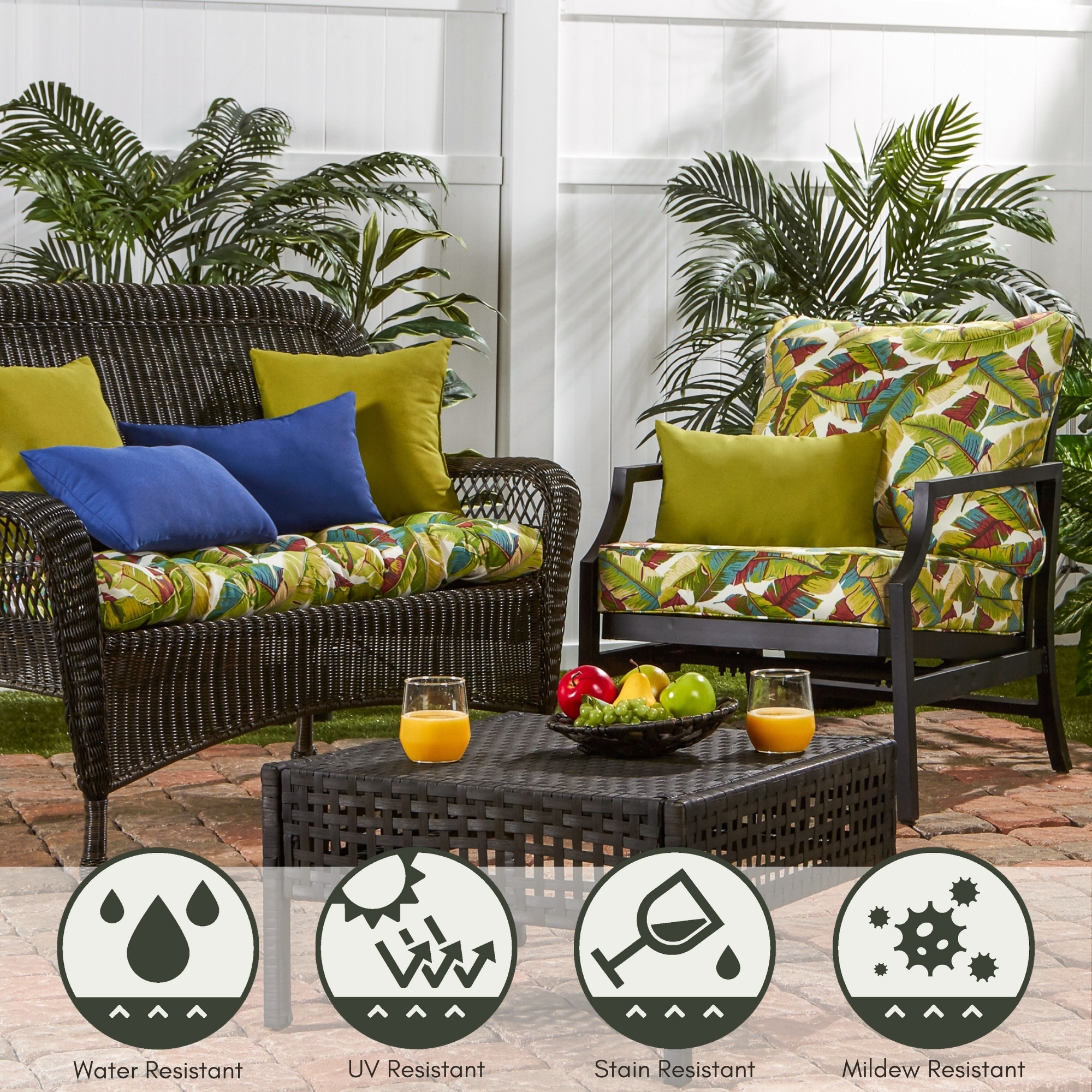 Greendale Home Fashions OC7820-PALM-MULTI Patio-Furniture-Cushions - View #6