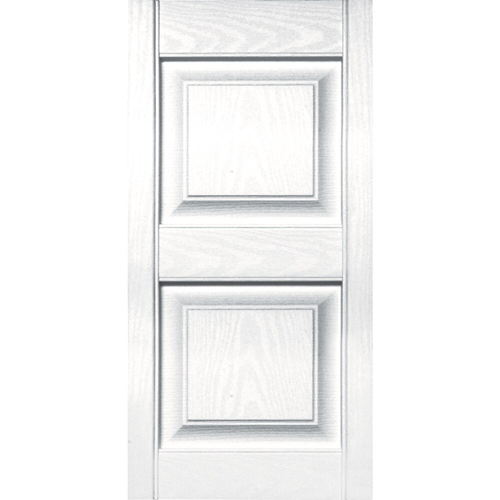 Vantage V4711431001 14.875-in W x 30.75-in H White Raised panel Exterior Shutters ( 1 -Pack )