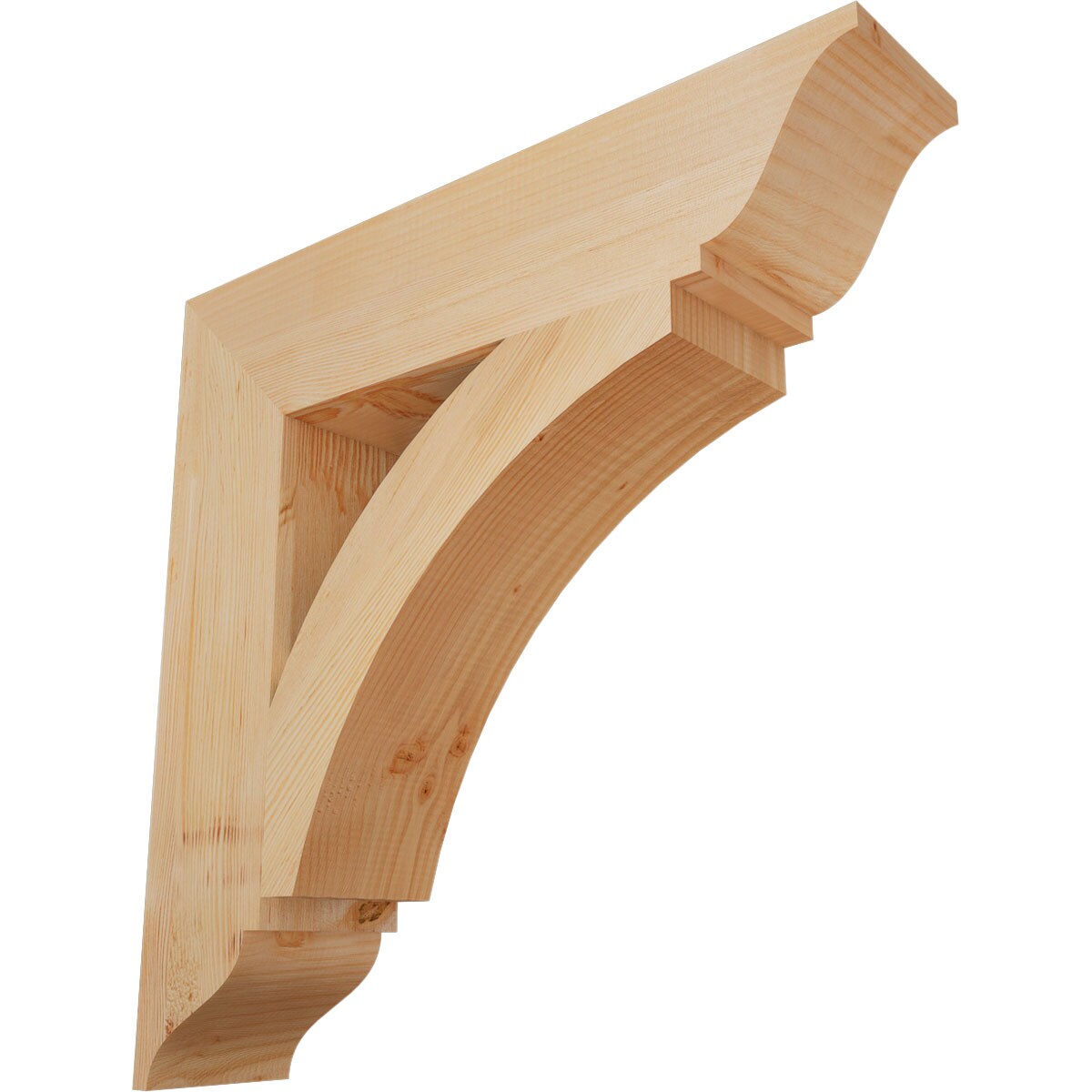 Ekena Millwork BKT06X28X28THR01SDF Thorton traditional smooth 5-1/2-in x 28-in x 28-in Douglas fir Brown Wood Standard bracket
