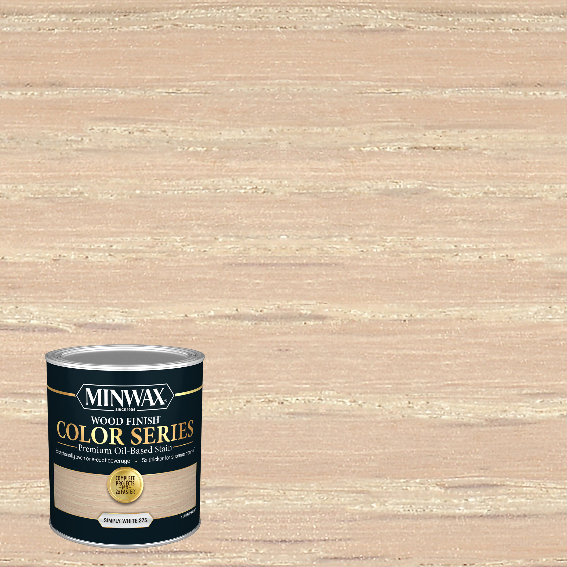 Minwax 800520000 Wood Finish Color Series Oil-based Simply White Semi-transparent Interior Stain ( 1-quart )