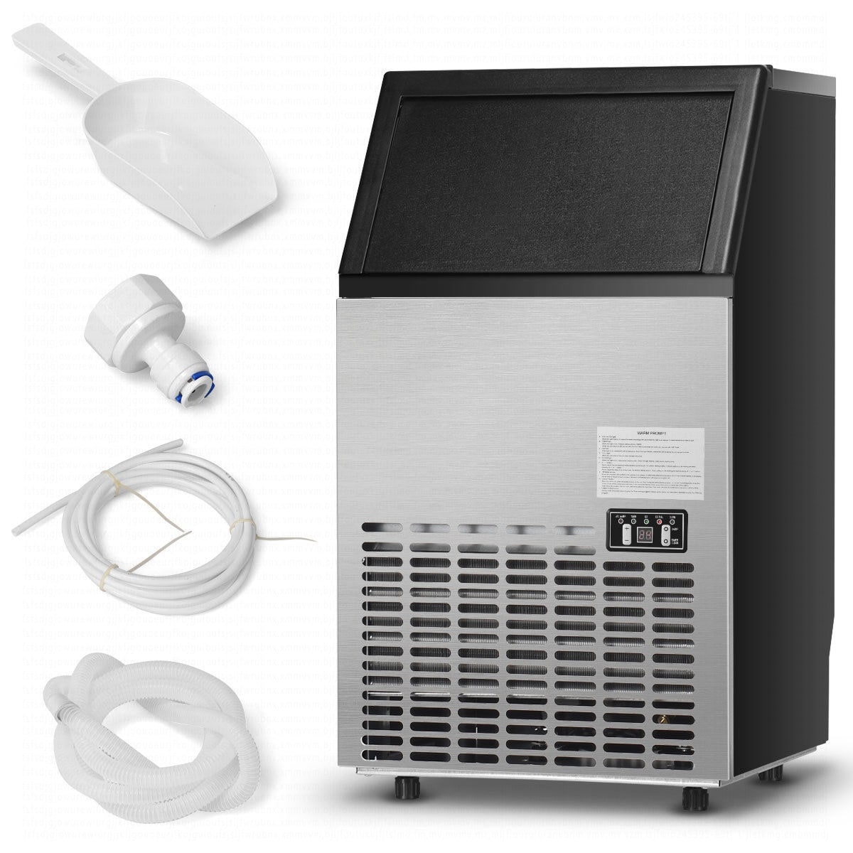 Costway CSHY000739 Built-In Stainless Steel Commercial 110Lbs/24H Ice Maker Portable Ice Machine