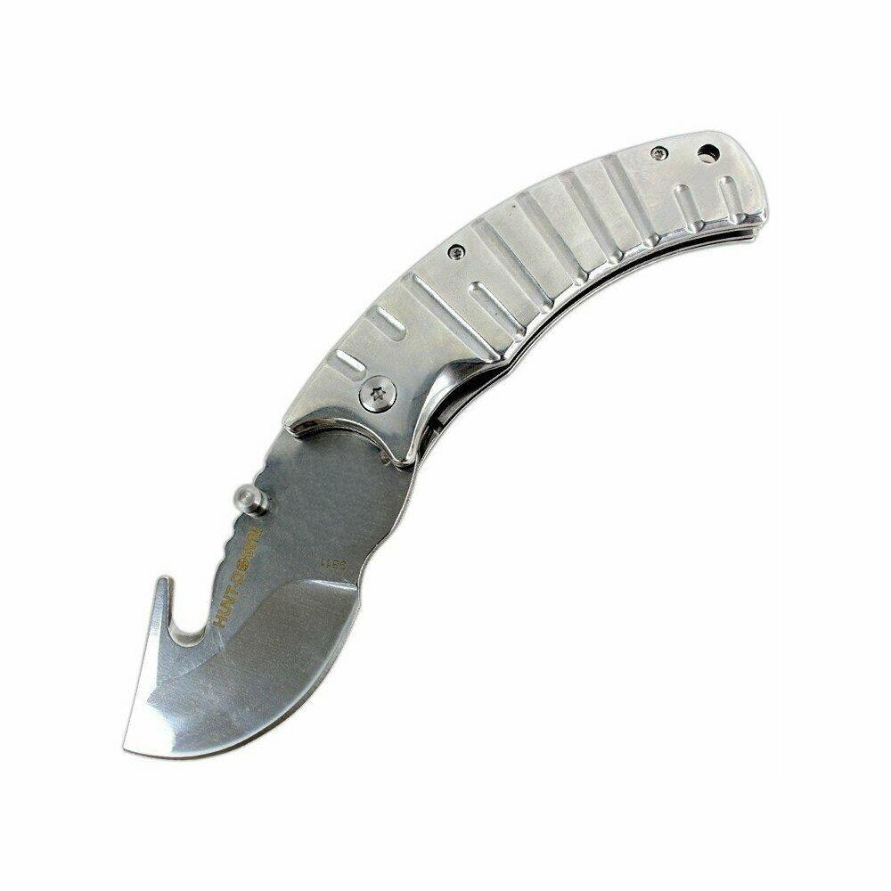 Shelter SLTR4472  9811 9 in. Hunt-Down Tactical Spring Assisted Folding Knife, Silver