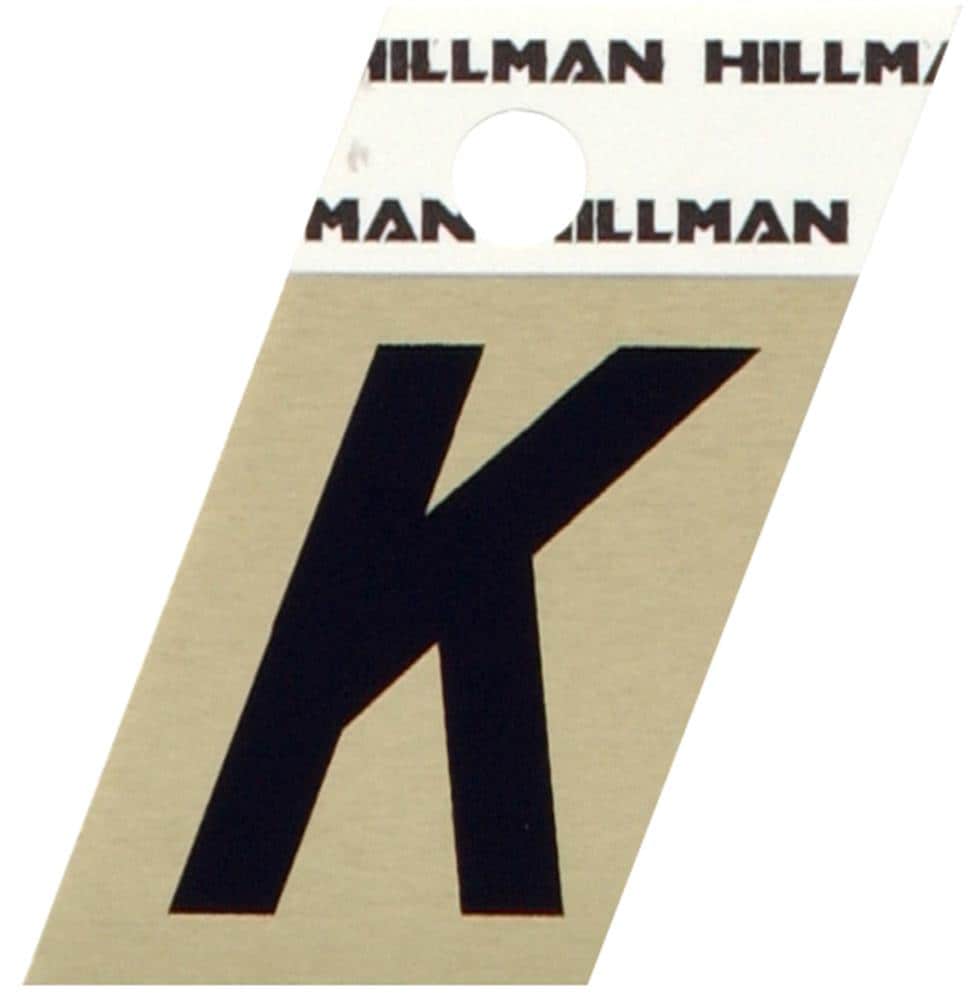 Hillman 840514 1-1/2-in Reflective Black Letter K