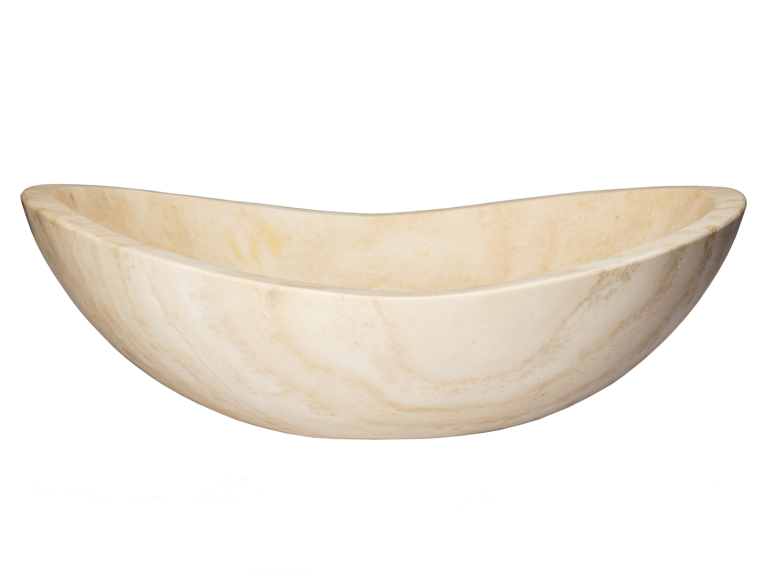 Eden Bath EBS005BT-H Travertine Vessel Oval Modern Beige Bathroom Sink ( 18.0-Inches x 14.0-Inches )