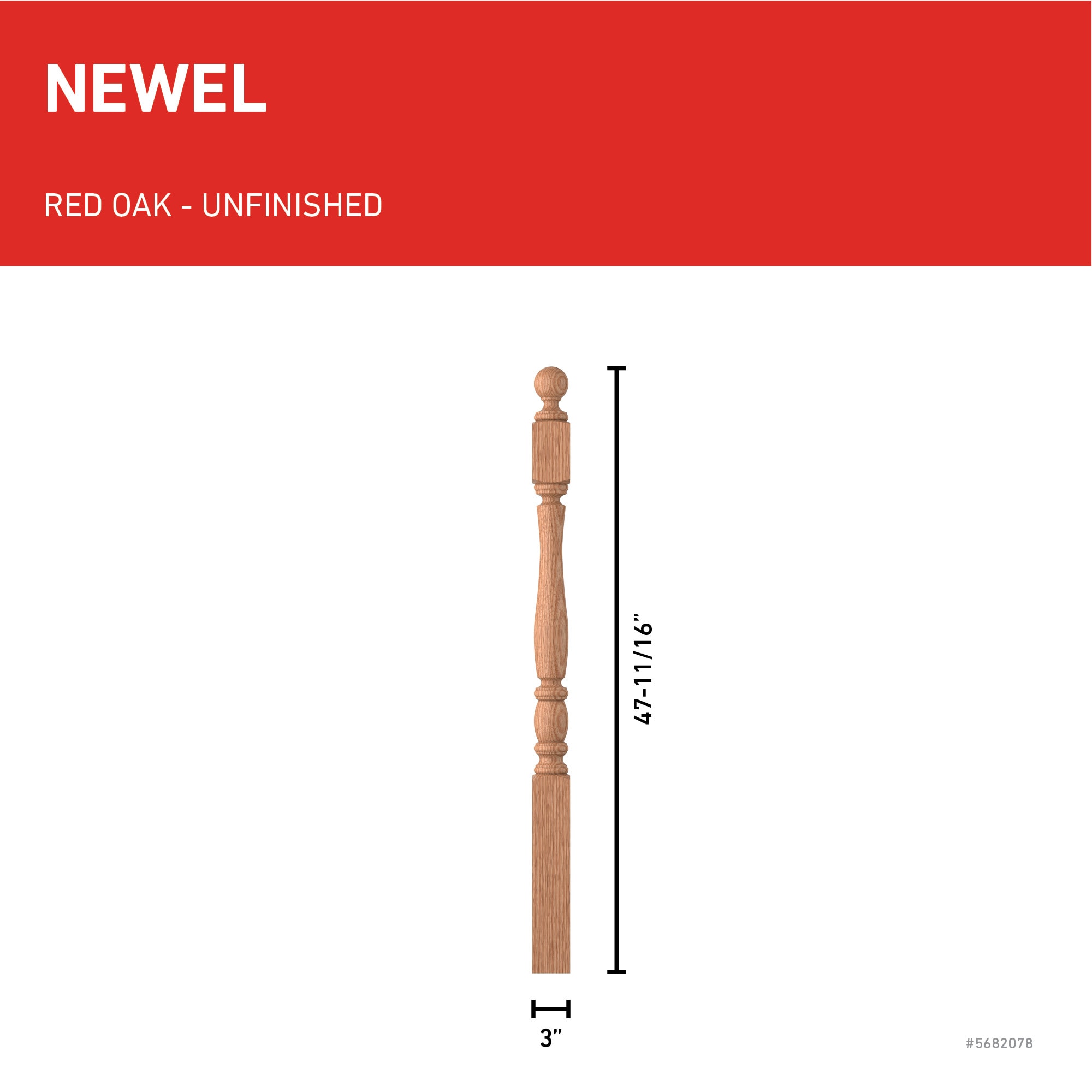 L.J. Smith Stair Systems LJP-3240BT-O SB Interior-Stairpart-Newel-Posts - View #3