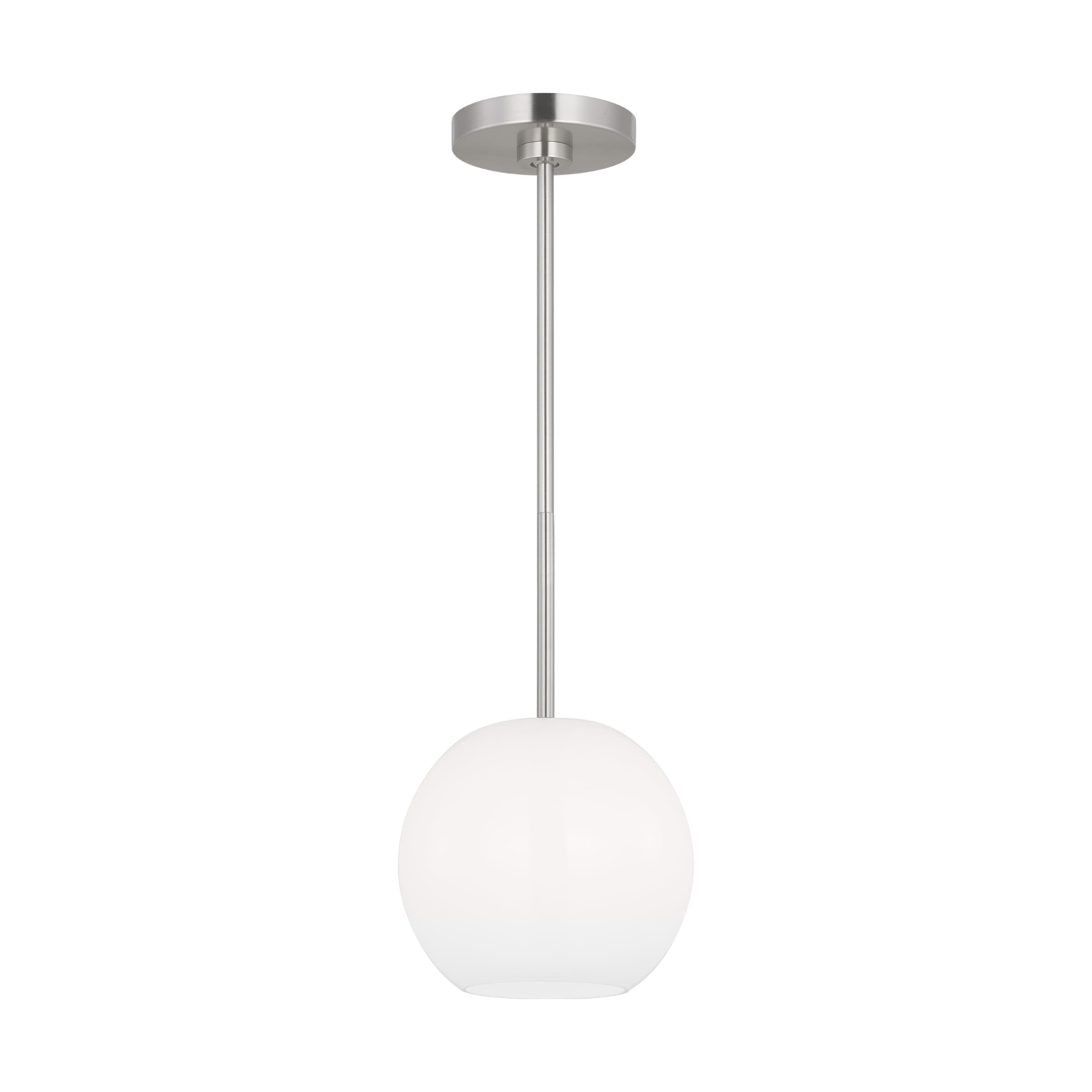 Generation Lighting GLP1011BS Rory Brushed Steel Modern/contemporary Clear glass Geometric Mini Hanging Pendant light