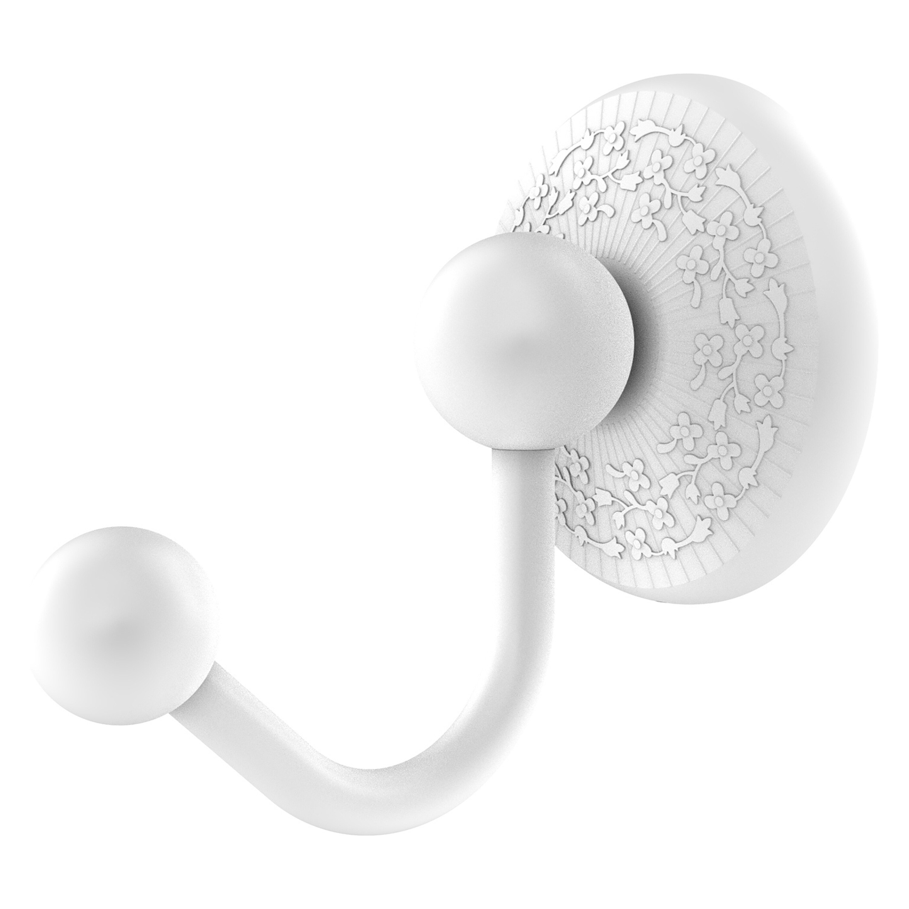 Allied Brass PMC-20-WHM Prestige Monte Carlo Matte White Single -Hook Wall mount Towel Hook