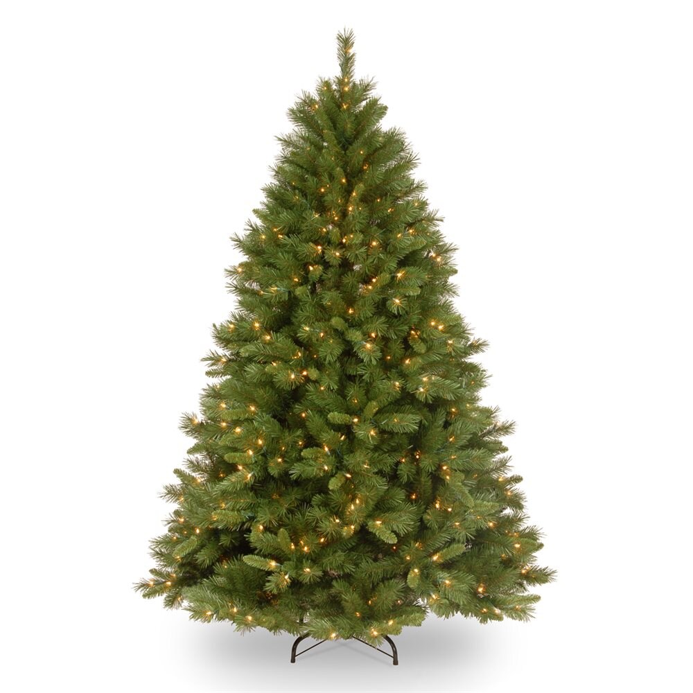 National Tree 7 Foot Pre-lit Artificial Christmas Tree White Lights and Stand 