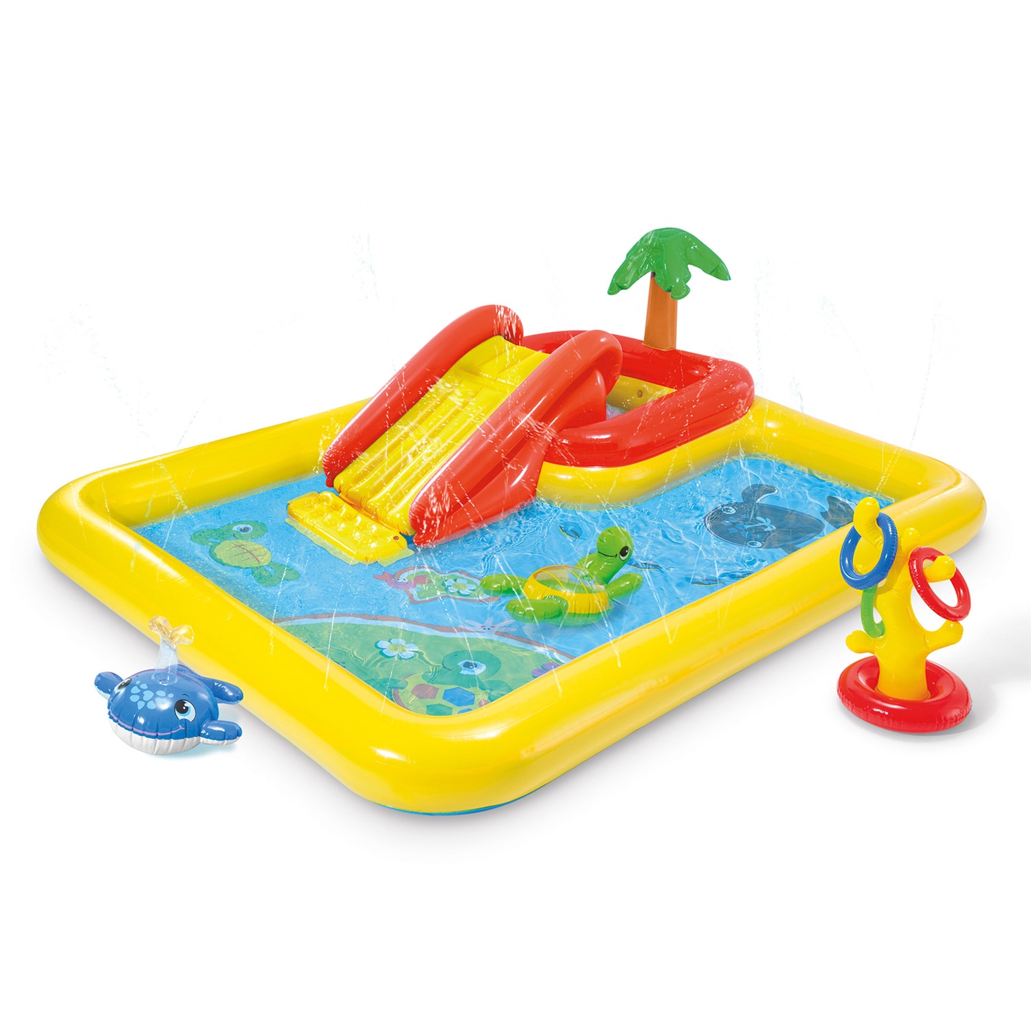 Intex 23695 100-Inches L x 77-Inches W Yellow Rectangle Kiddie Pool