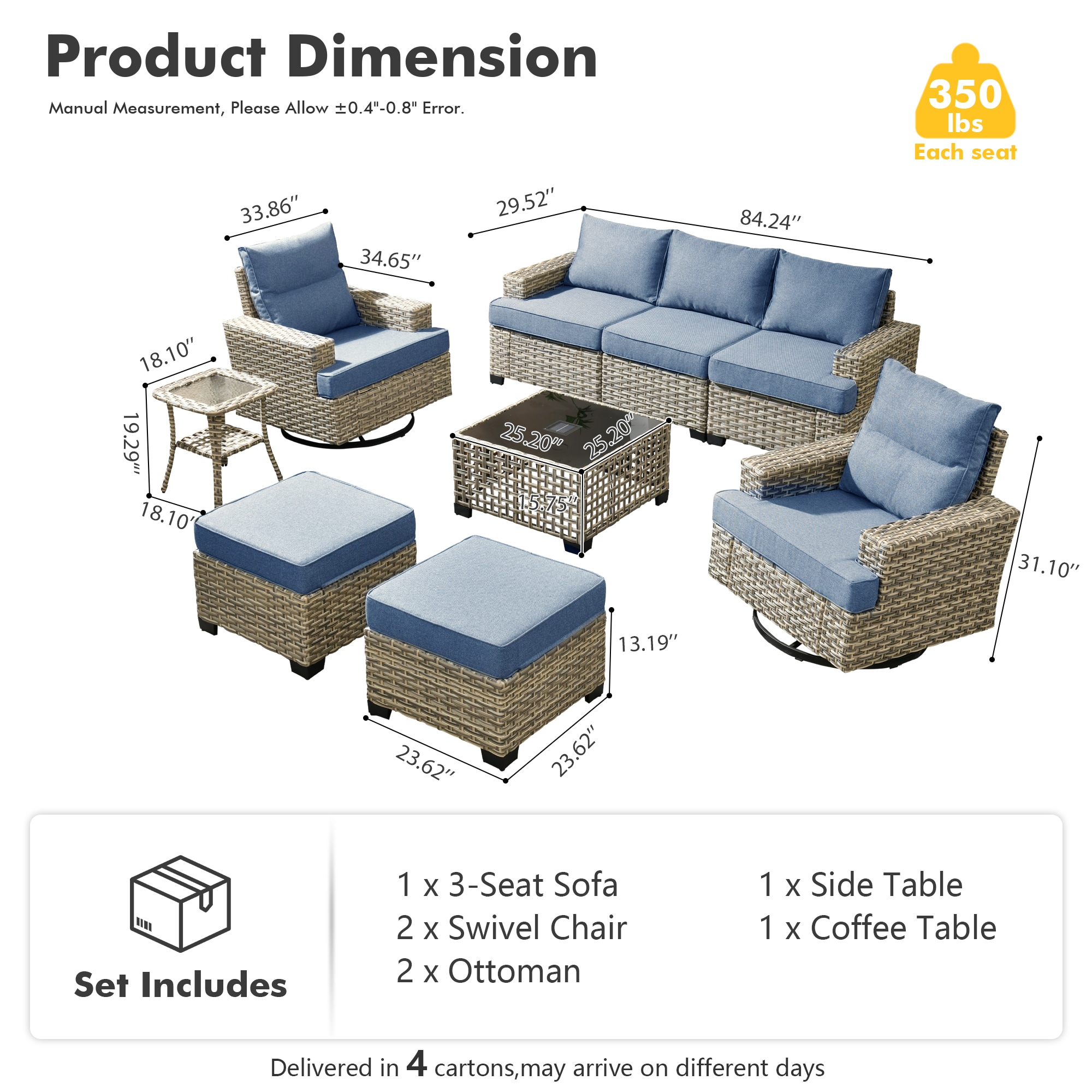 XIZZI XITBS5074-RC3 Patio-Conversation-Sets - View #9
