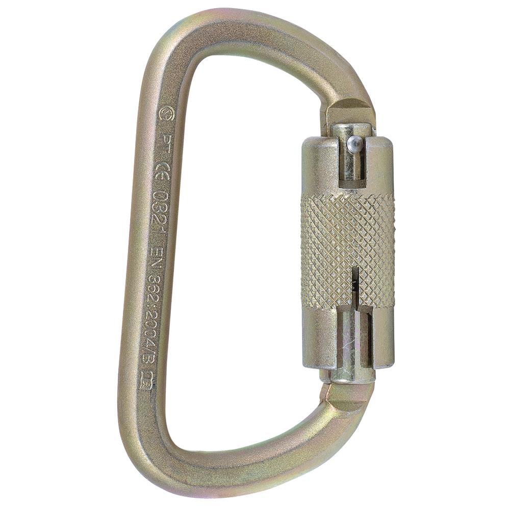 2 x Stainless Steel SCREW LOCK CARABINER CLIP Small Key Ring ~ 7mm x 70mm ~  90kg