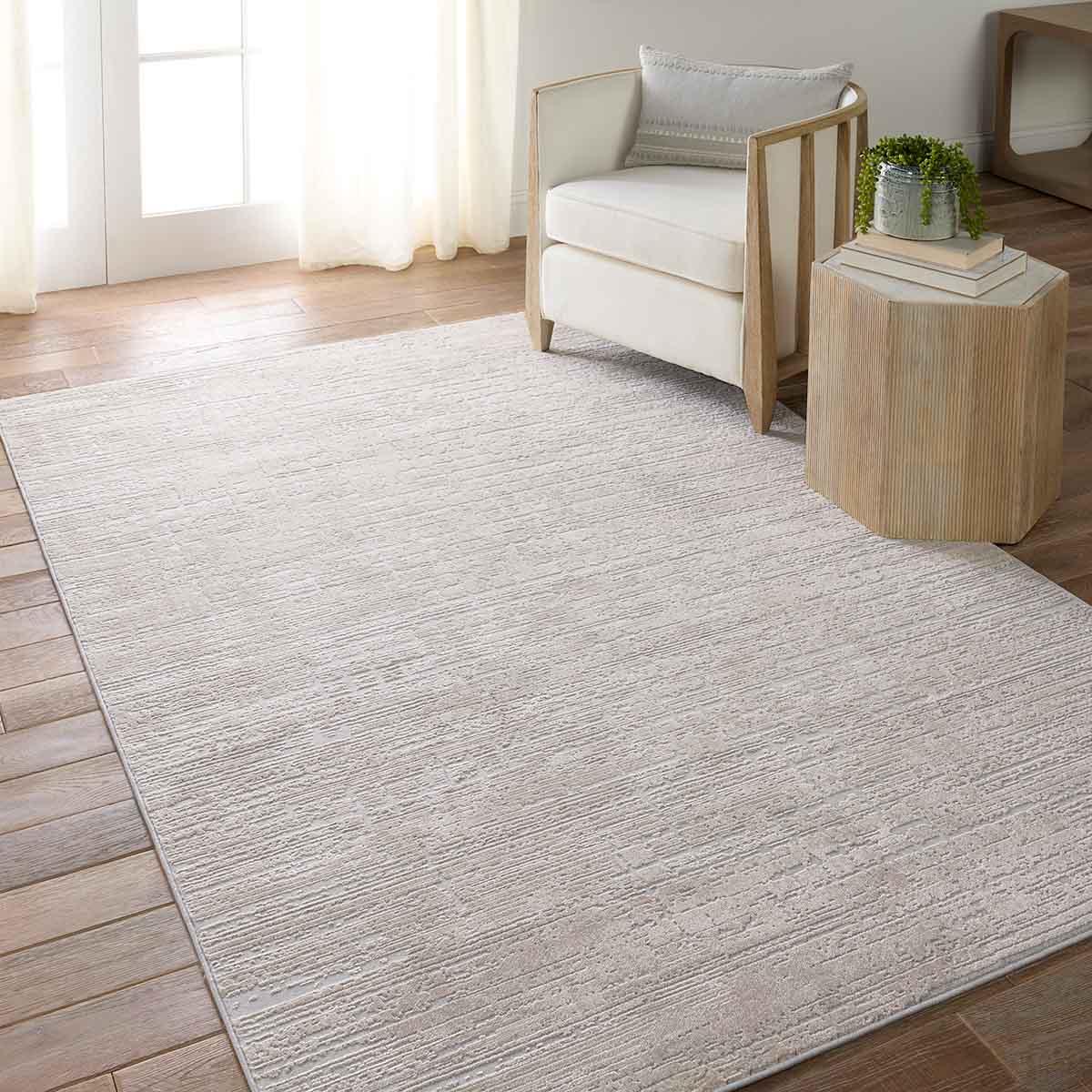 Jaipur Living 9 X 12 Beige Indoor Abstract Area Rug in the Rugs