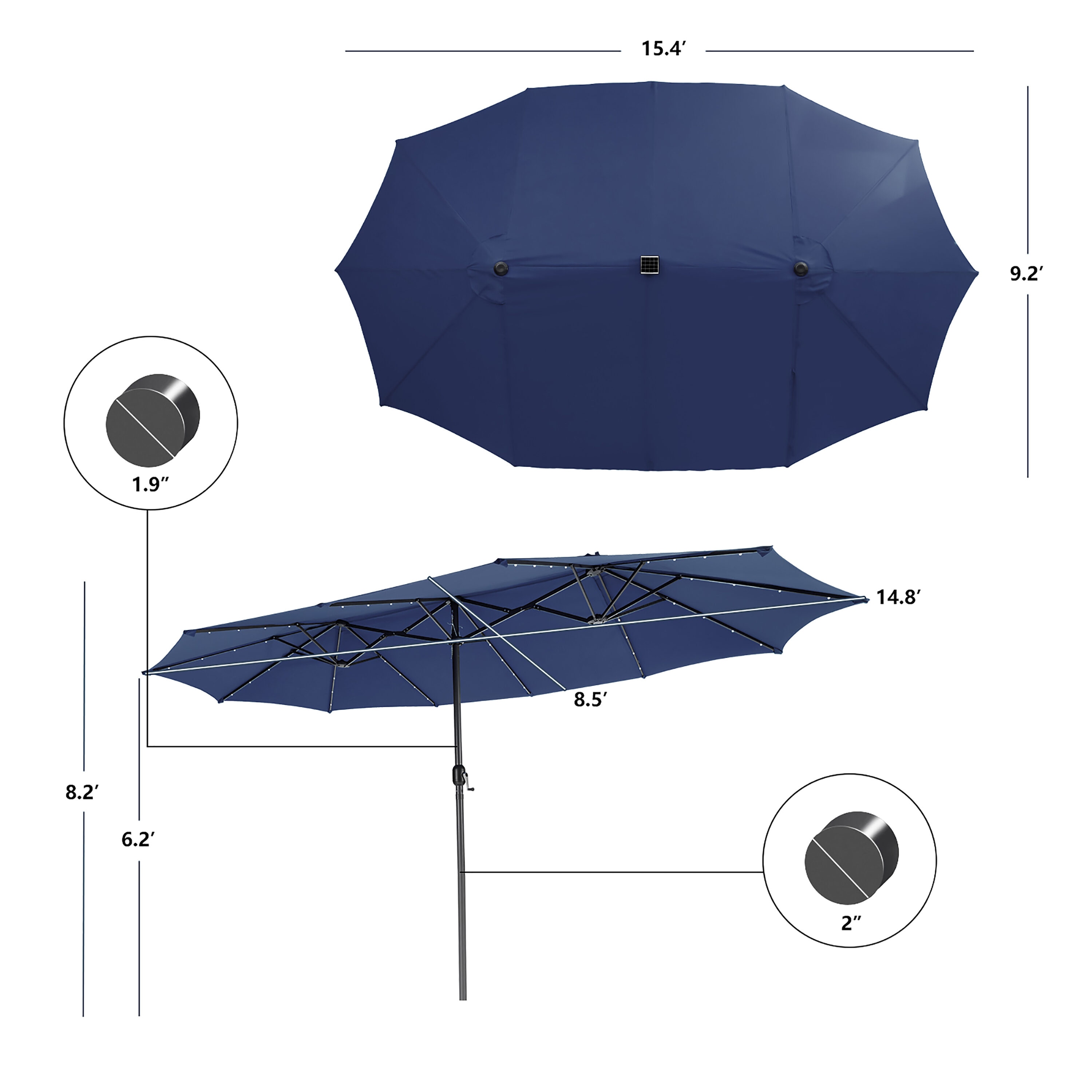 Costway NP10246NY Umbrellas-2 - View #10