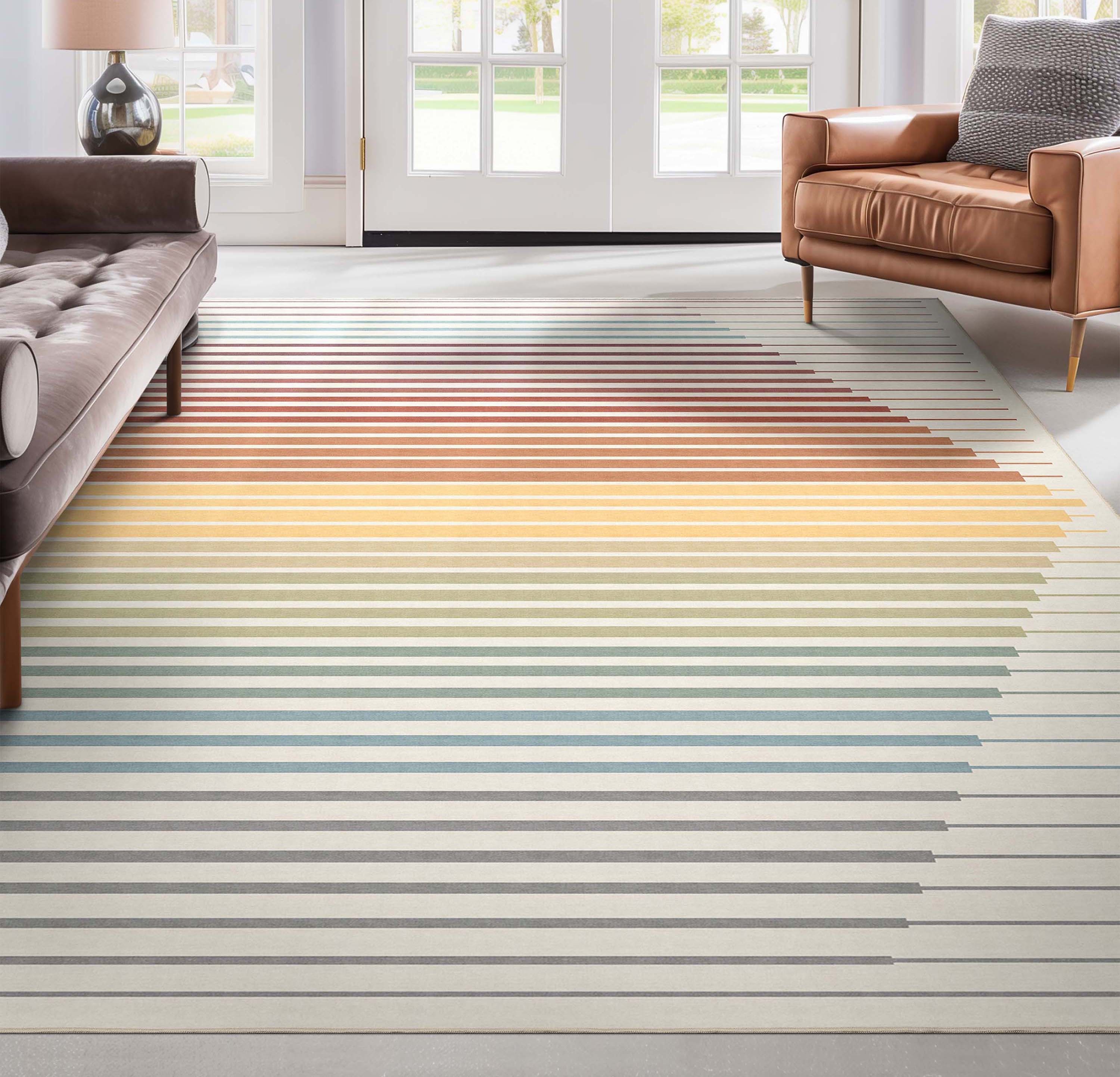 Well Woven W-APG-05A-8 Apollo 9 x 13 (ft) Polyester Multi Rectangular Indoor Geometric Mid-Century Modern Area rug
