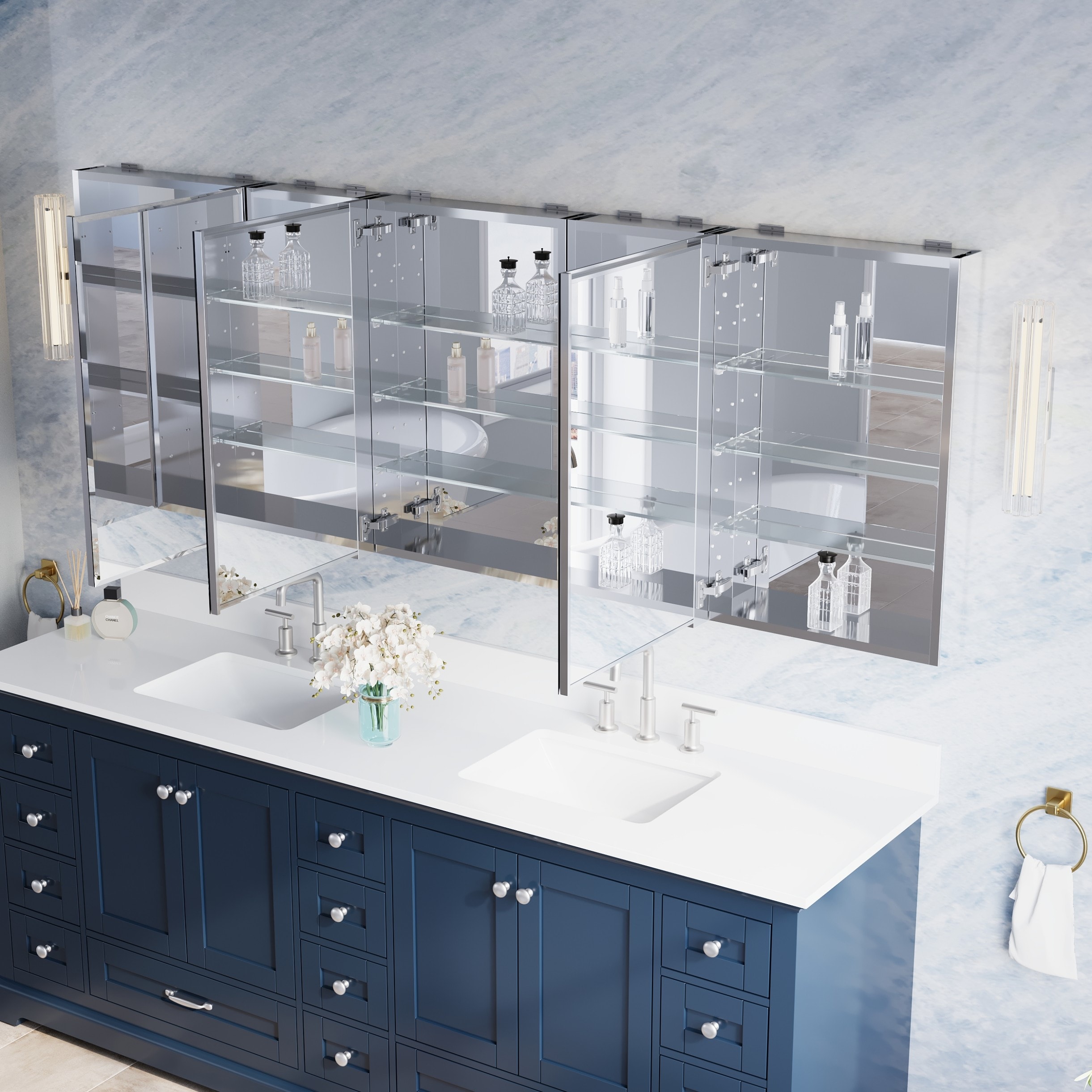 WELLFOR B20RMC20LMCB2030L Bathroom-Wall-Cabinets - View #2