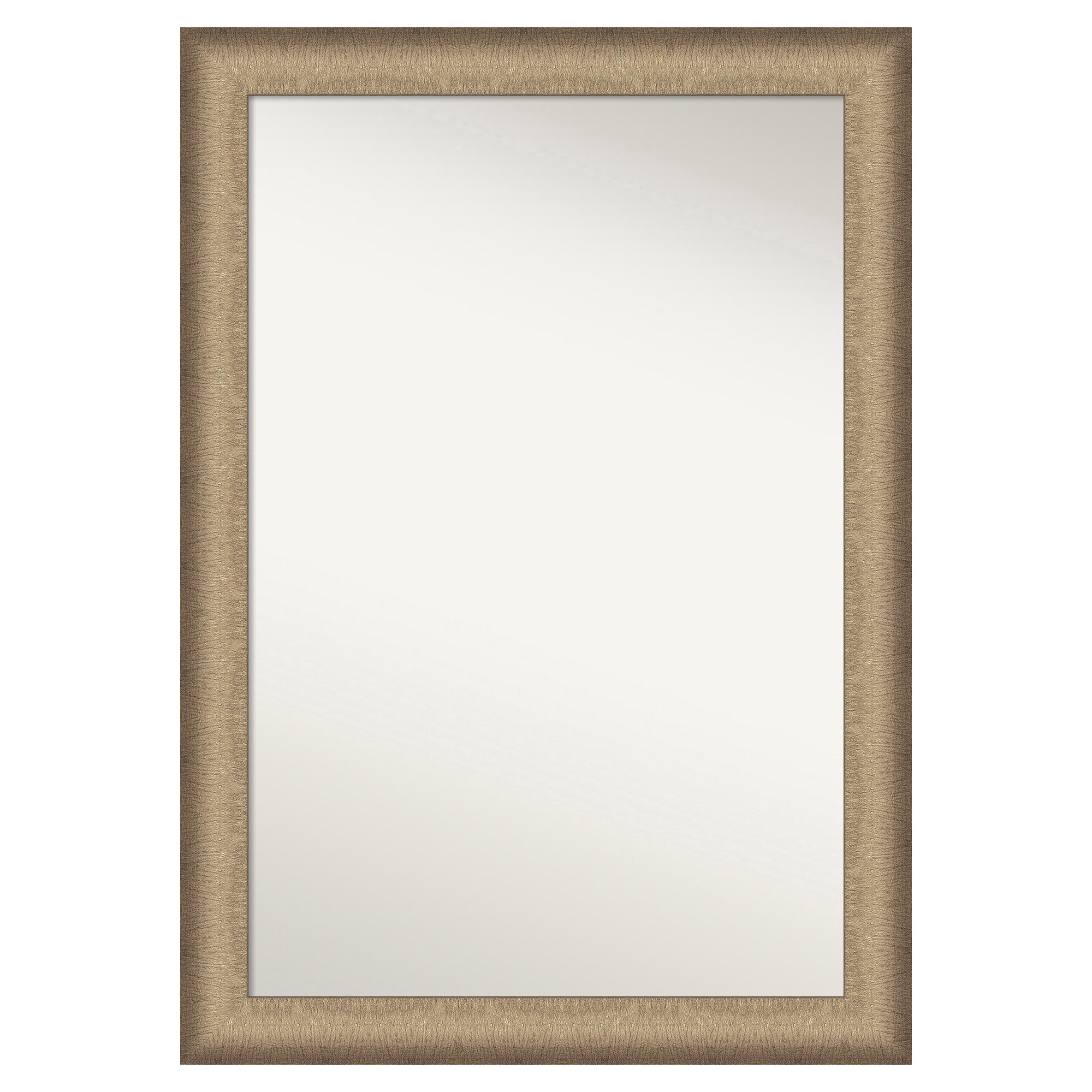 Amanti Art  Non-Beveled Mirror Elegant Brushed Bronze Framed Wall Mirror 40.75 x 28.75 in.