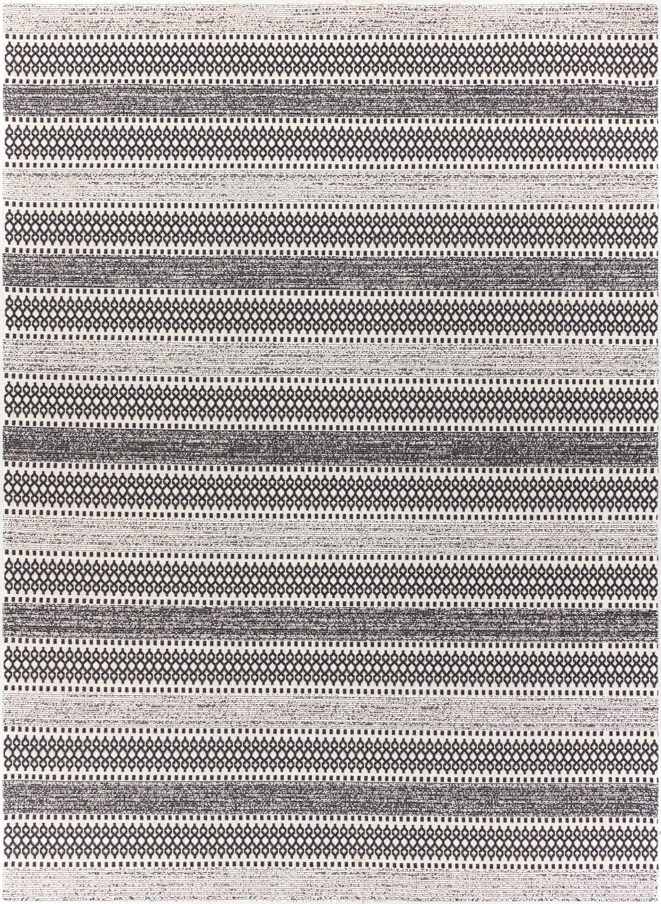 Livabliss LCS2310-710102 La Casa 8 x 10 (ft) Cotton Black Rectangular Indoor Medallion Global Area rug