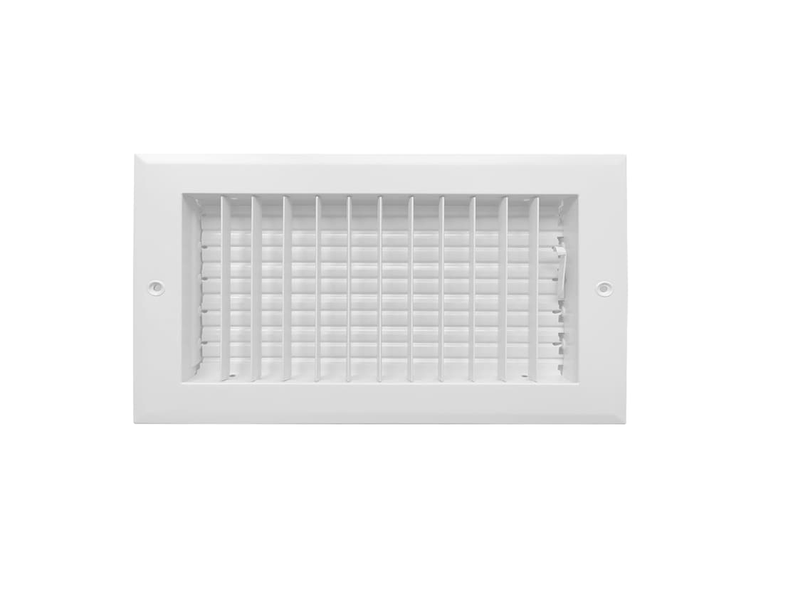 RELIABILT 6111406WH 14-in x 6-in 1-way Steel White Sidewall/Ceiling Register