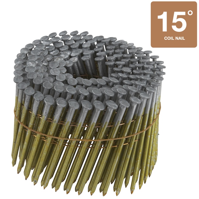 Metabo HPT 3-1/4-in x  15 Degree Hot-Dipped Galvanized Smooth  Collated Framing Nails (2400-Per Box) in the Framing Nails department at  