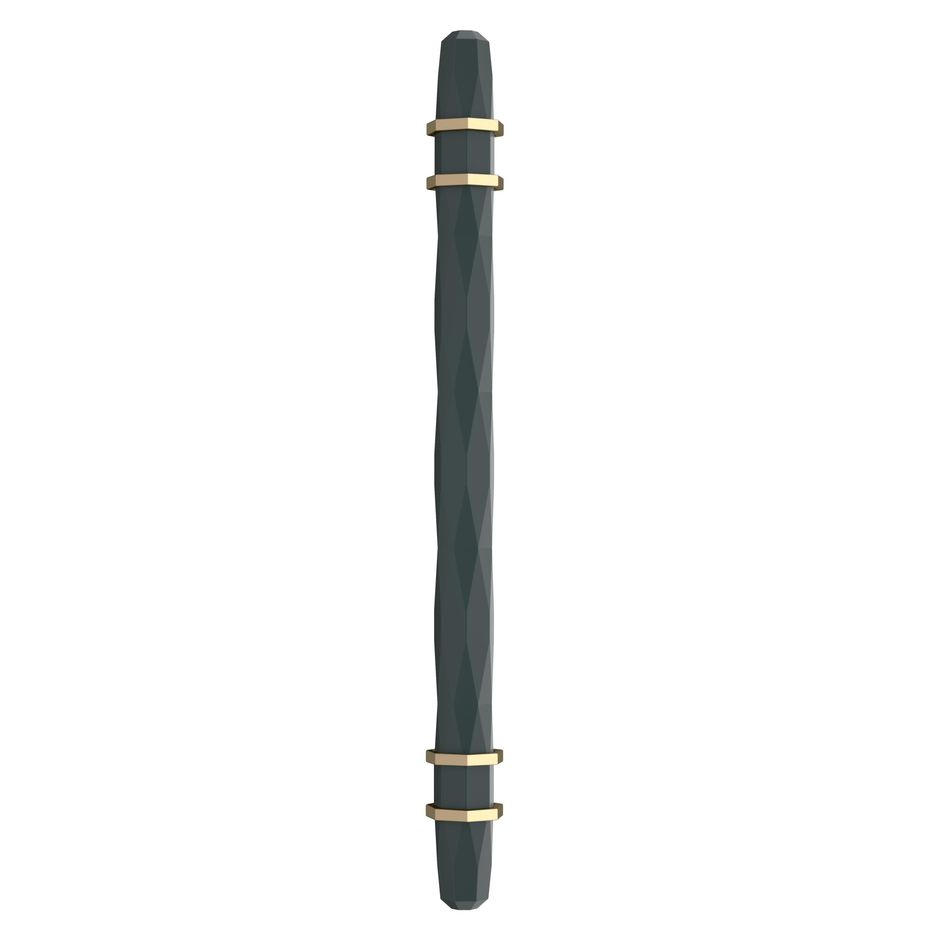 Modern Matte Black Bronze and Gold Cabinet Bar Pull