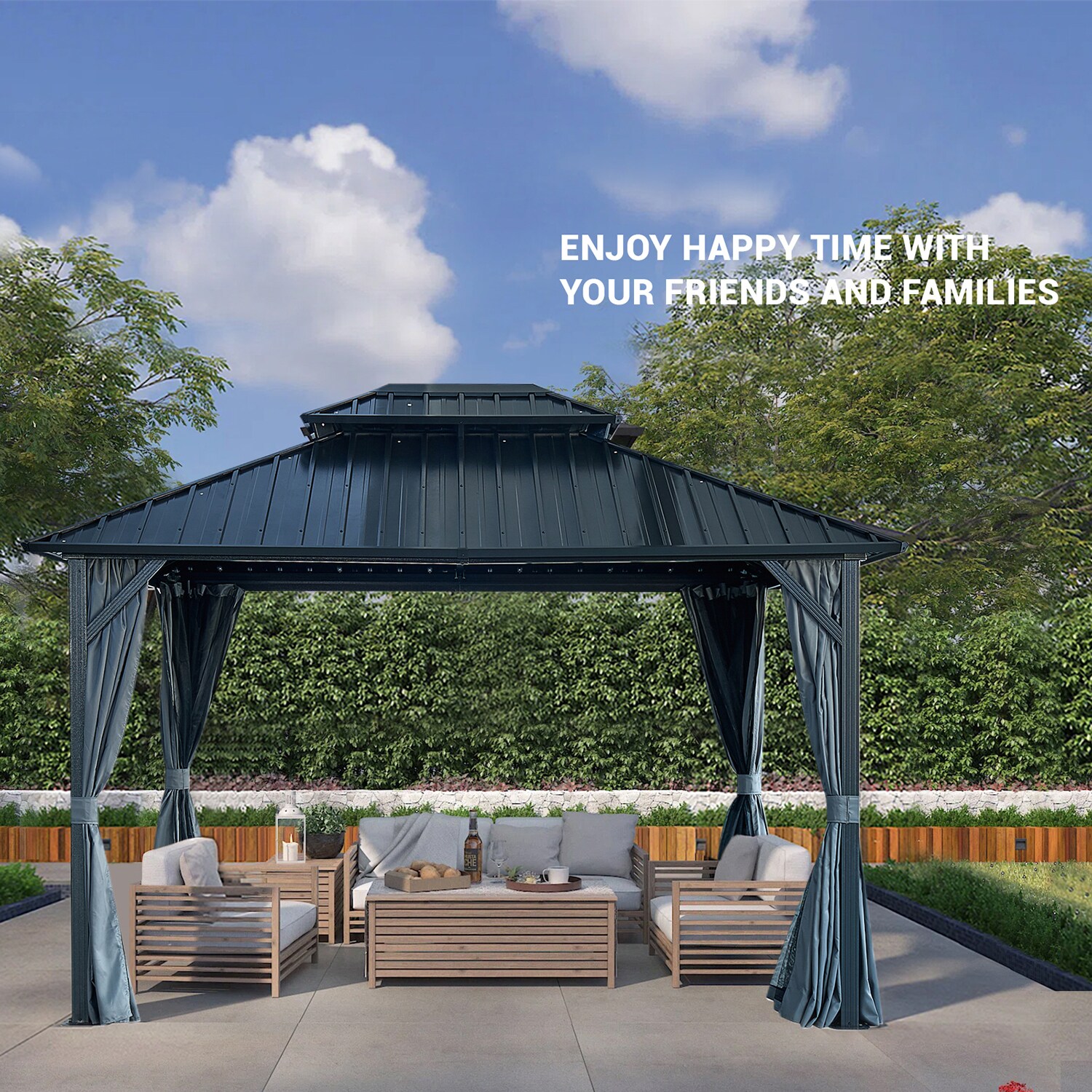Mondawe MO-F101-3 Wood-Resin-Gazebos - View #5
