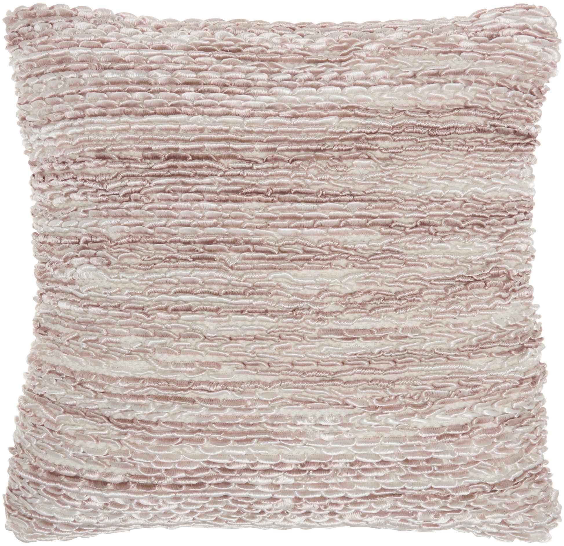 Mina Victory 798019076061 Lifestyles 20-in x 20-in Pink Square Indoor Decorative Pillow